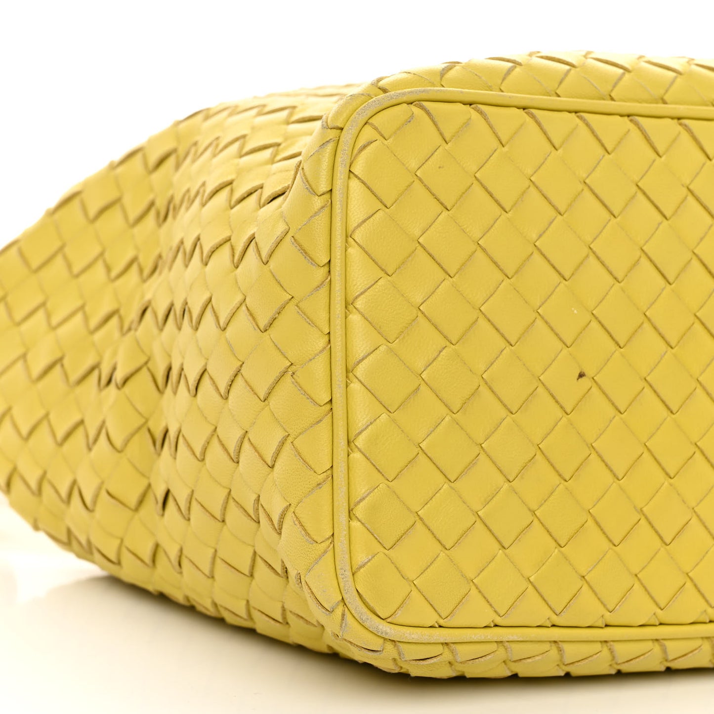 Nappa Intrecciato Small Shoulder Bag Chartreuse