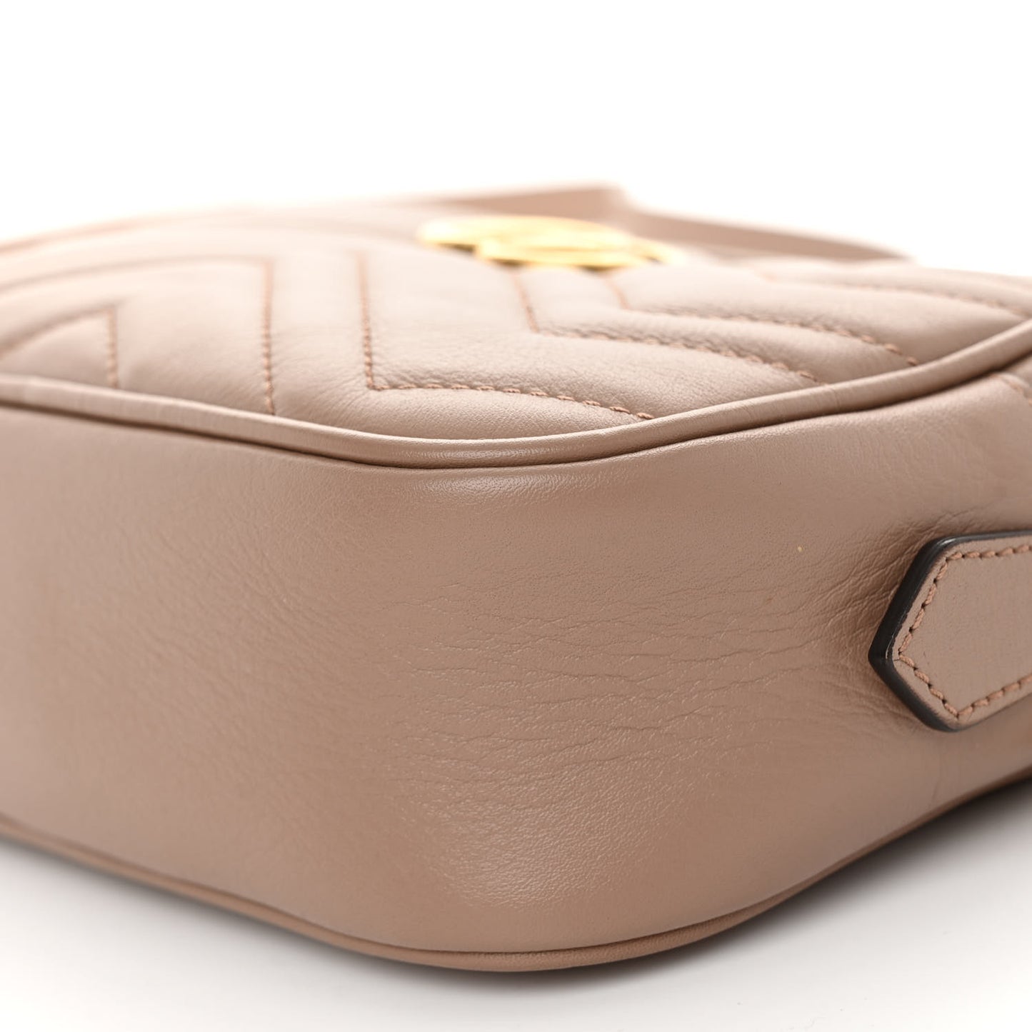 Calfskin Matelasse Mini GG Marmont Chain Shoulder Bag Porcelain Rose