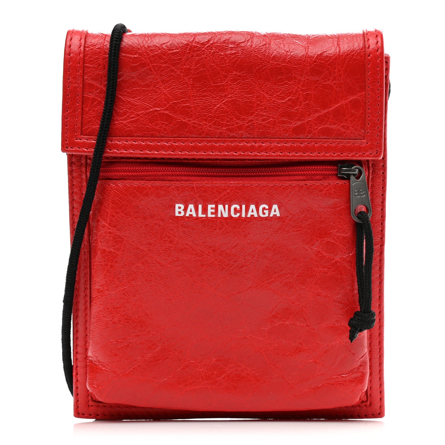 Balenciaga Agneau Arena Small Explorer Crossbody Pouch Red 1 of 8