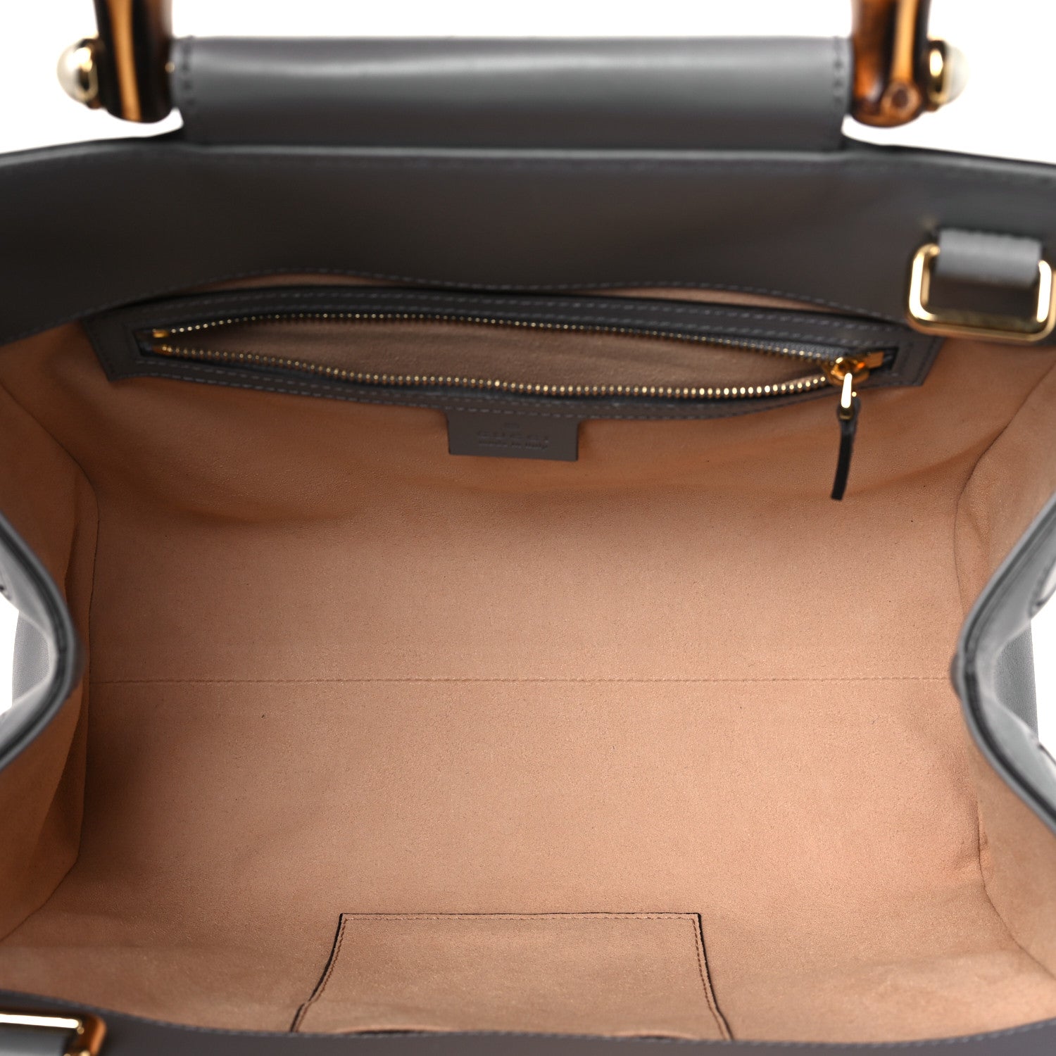 Gucci Nappa Bamboo Small Nymphaea Top Handle Bag Grey 5 of 11