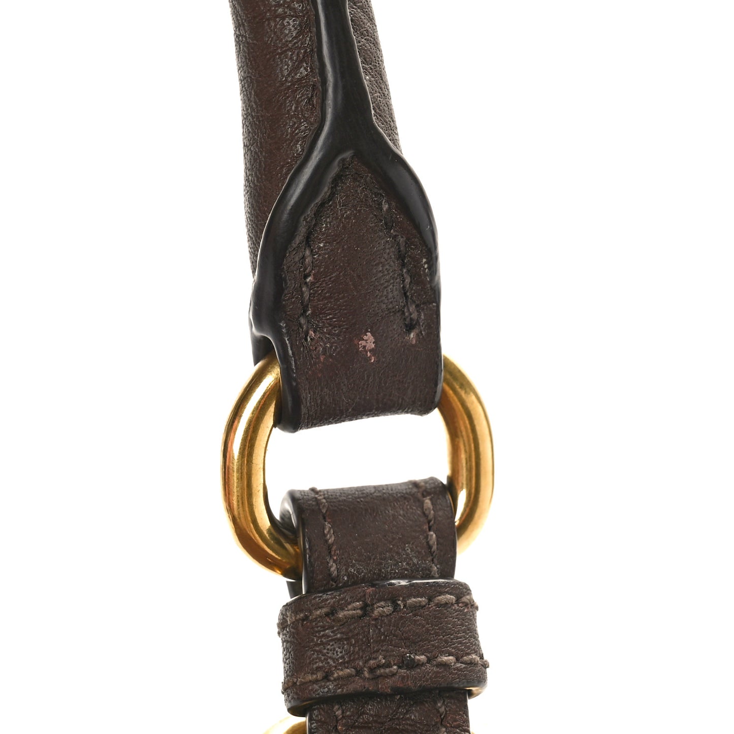 Vitello Daino Shopping Satchel Dark Brown