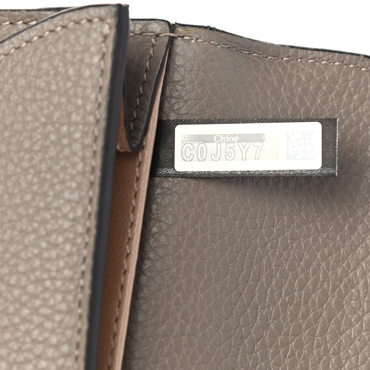 Calfskin Georgia Flap Wallet Motty Grey