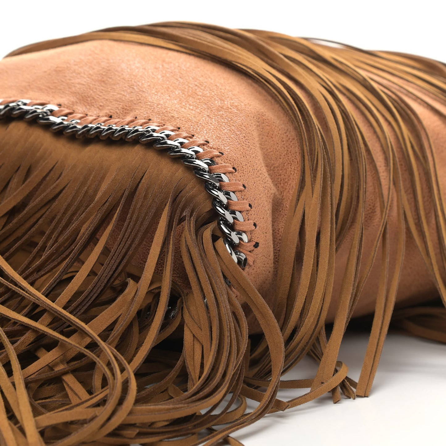Eco Suede Fringe Small Falabella Tote Tan