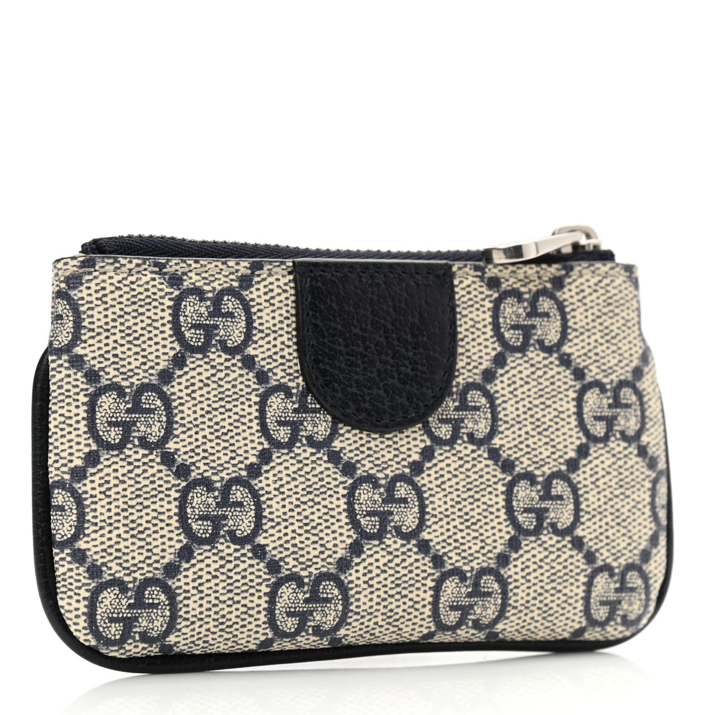 GG Supreme Monogram Web Ophidia Key Case Beige Blue