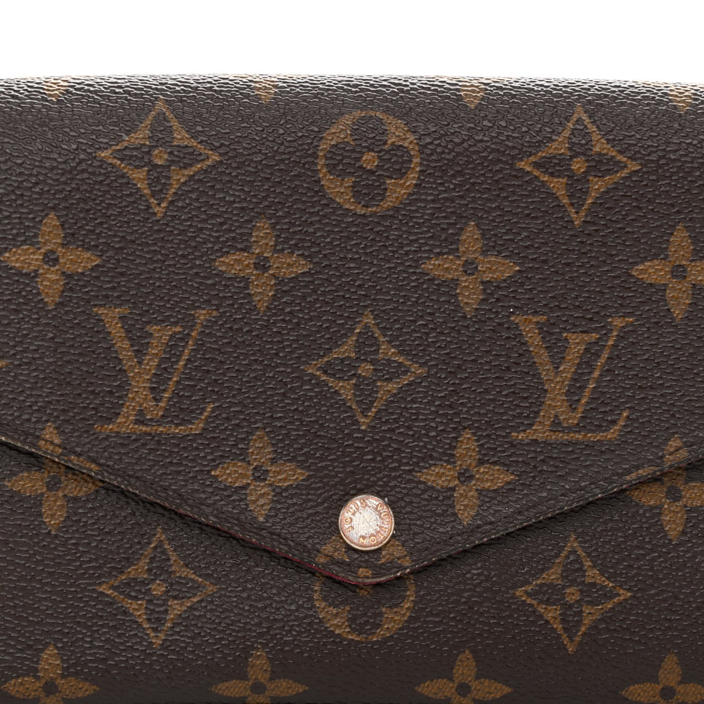 Monogram Pochette Felicie Chain Wallet Fuchsia