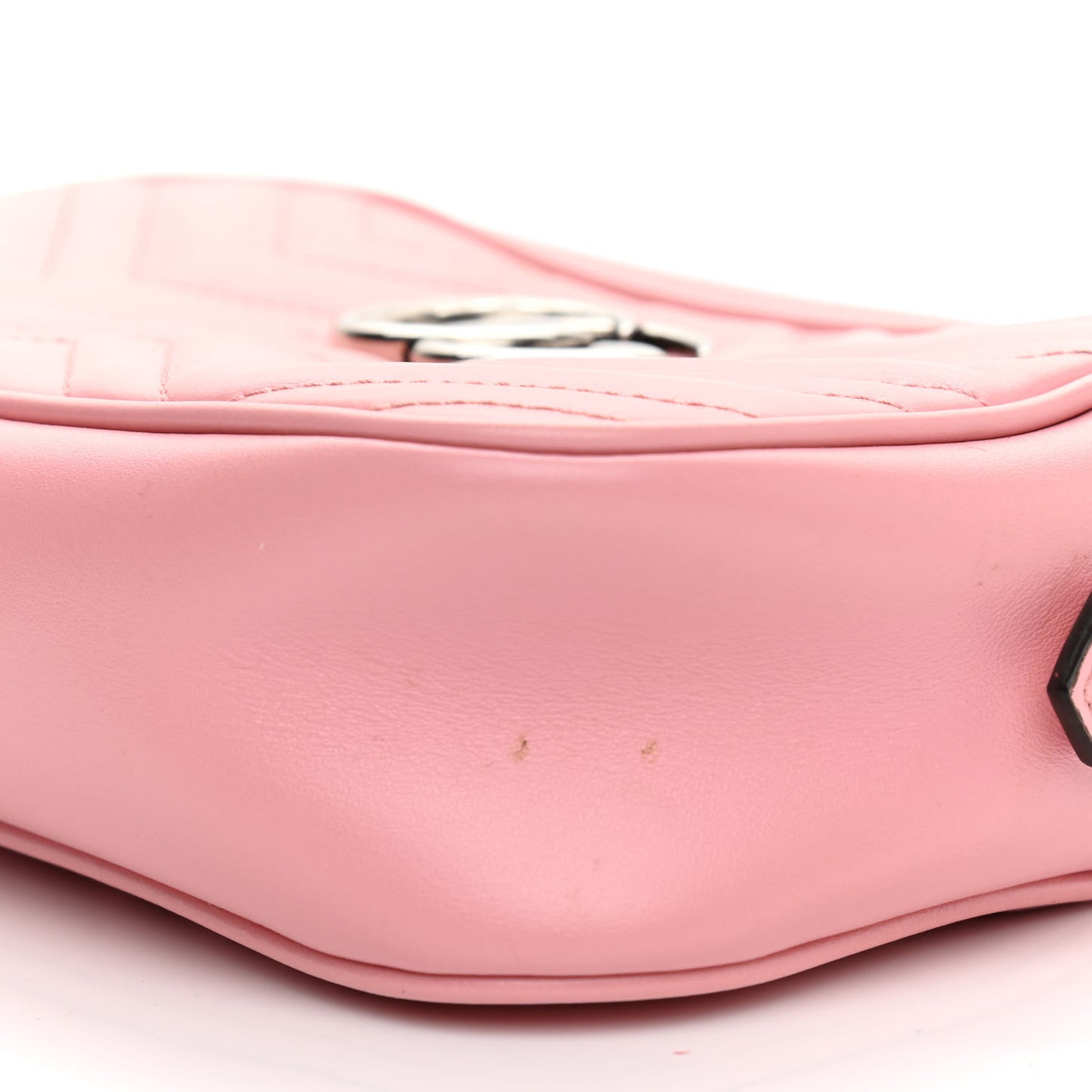 Calfskin Matelasse Small GG Marmont Chain Shoulder Bag Wild Rose