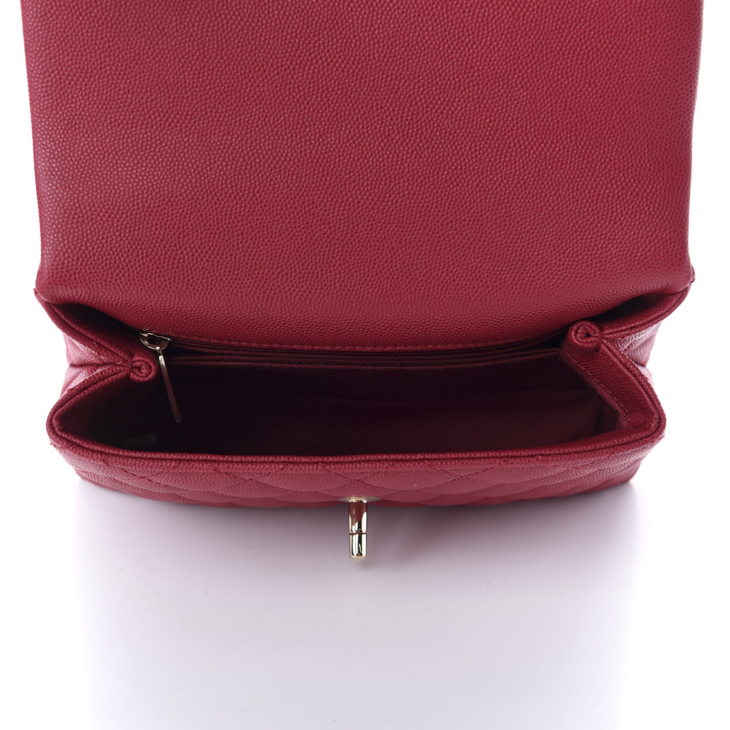 Caviar Quilted Mini Coco Handle Flap Fuchsia