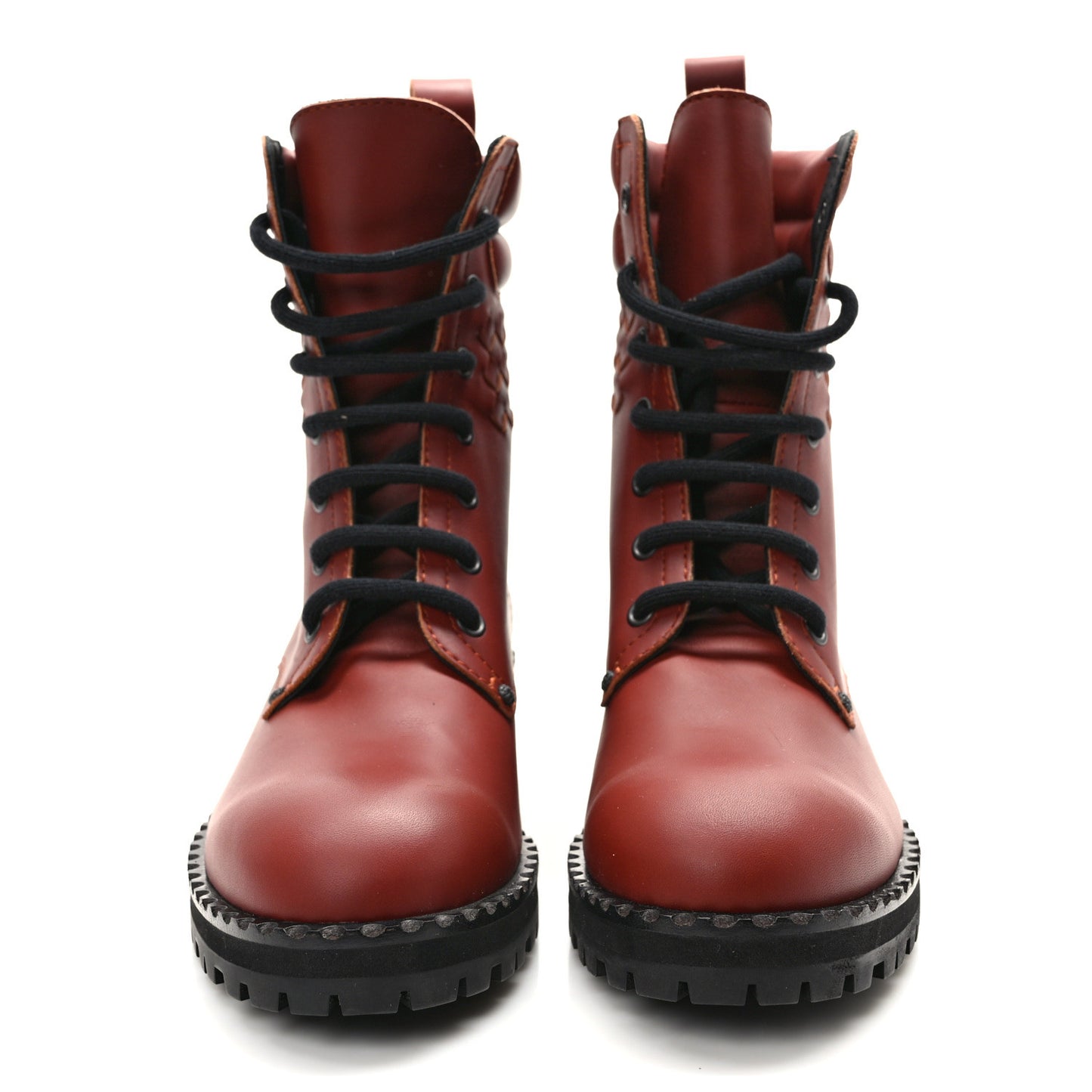BOTTEGA VENETA Calfskin Intrecciato Womens Boots 37 Russet