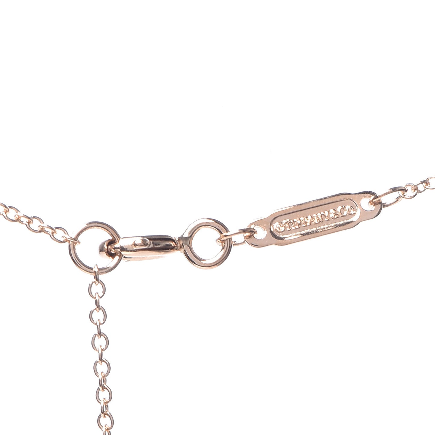 18K Rose Gold Small T Smile Pendant Necklace
