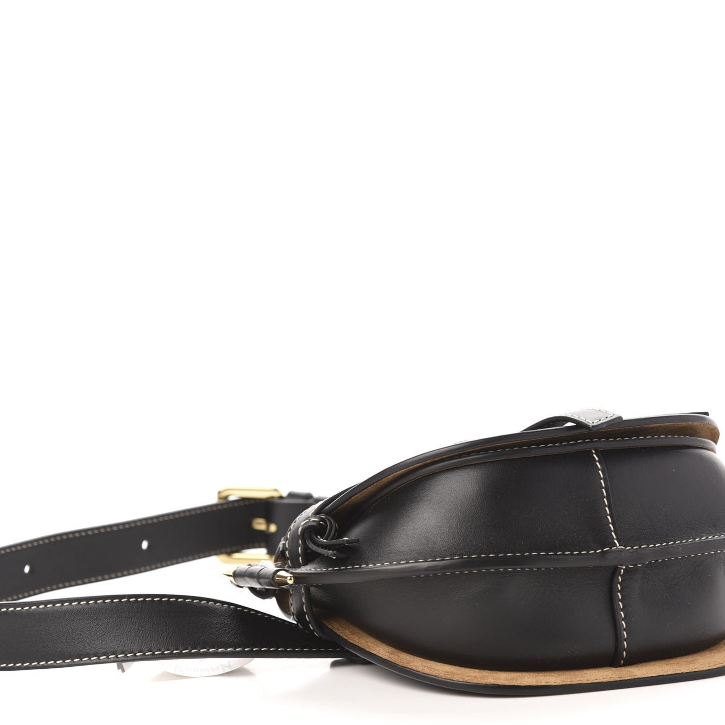Calfskin Mini Gate Belt Bag Black