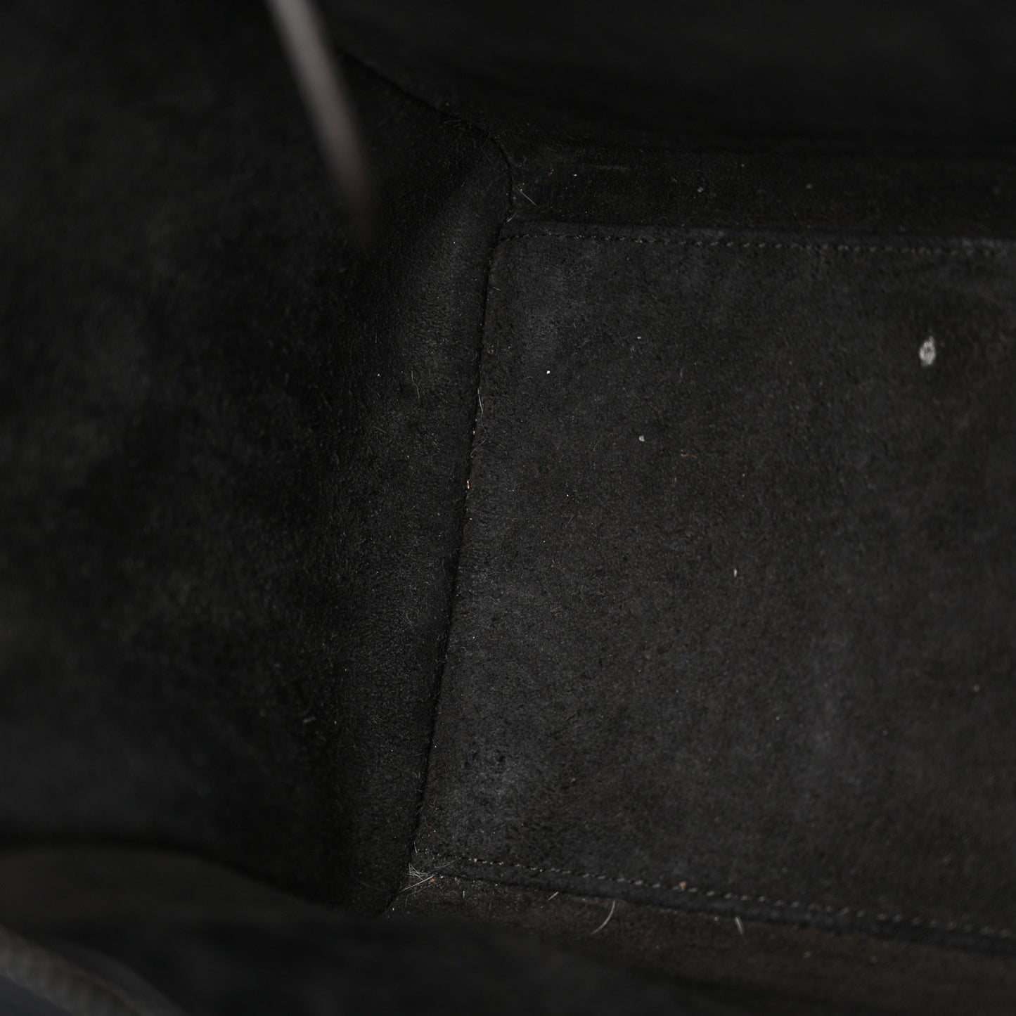 Drummed Calfskin Micro Luggage Black