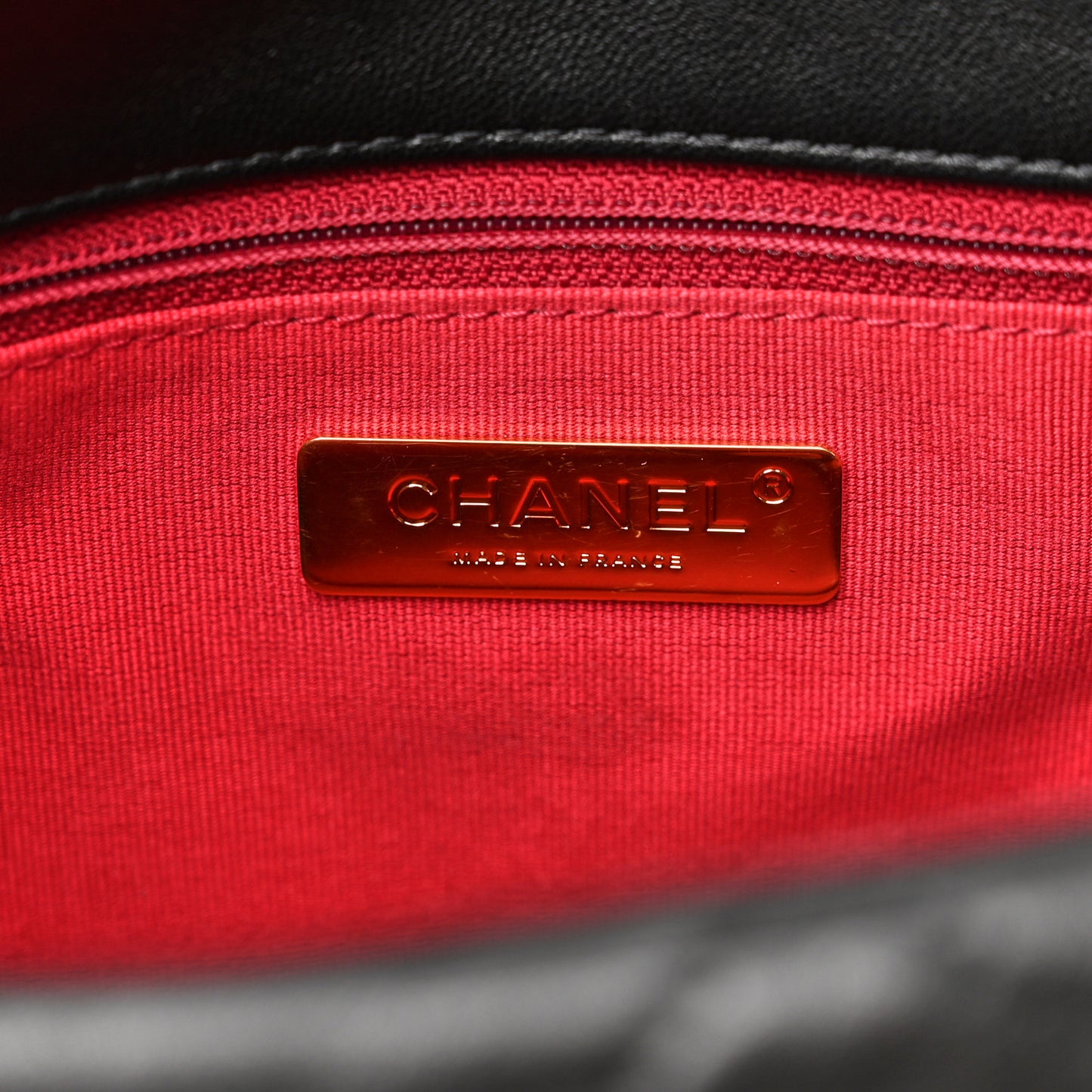Lambskin Quilted Large Chanel 19 Flap Black