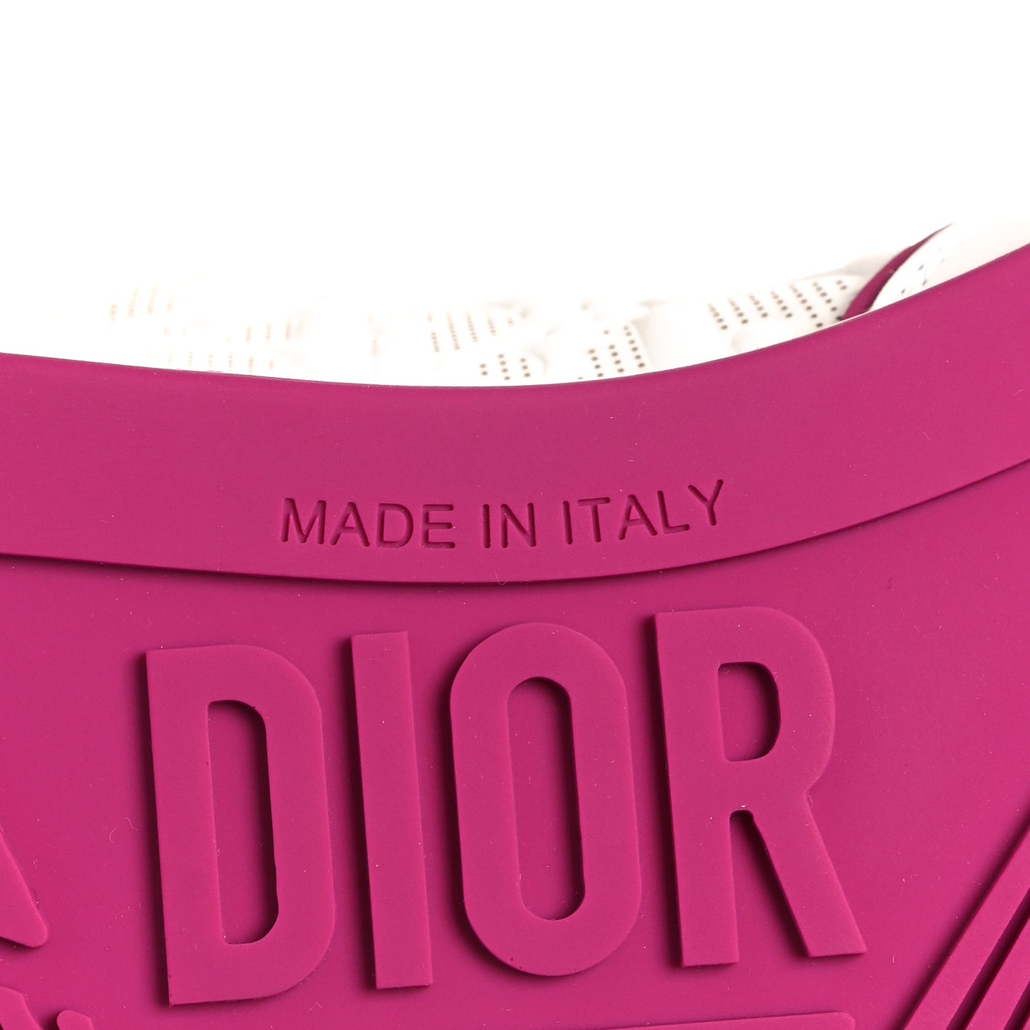 Calfskin Oblique Laser Perforated Dior One Low Sneakers 39 White Fuchsia