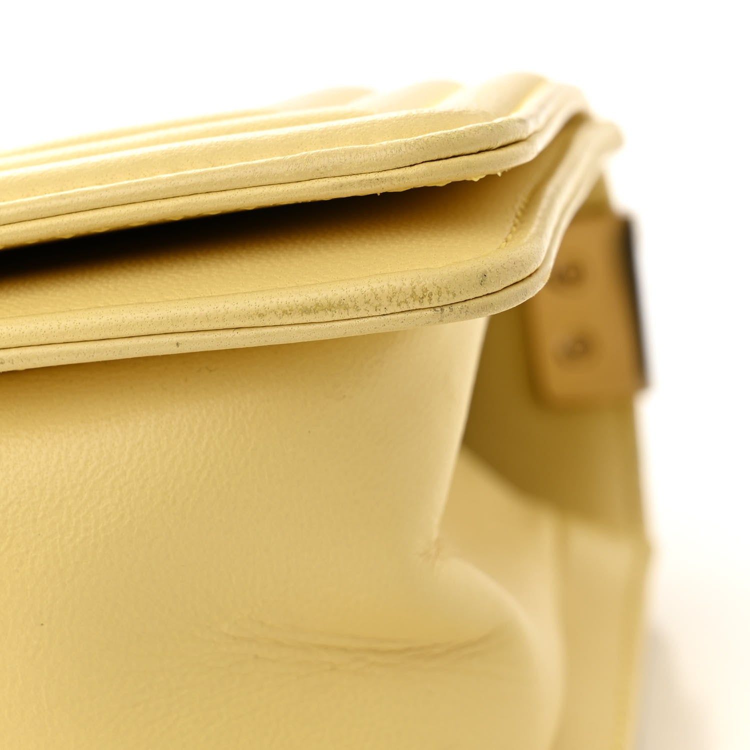 Chanel Lambskin Quilted Small Boy Flap Yellow 11 of 12