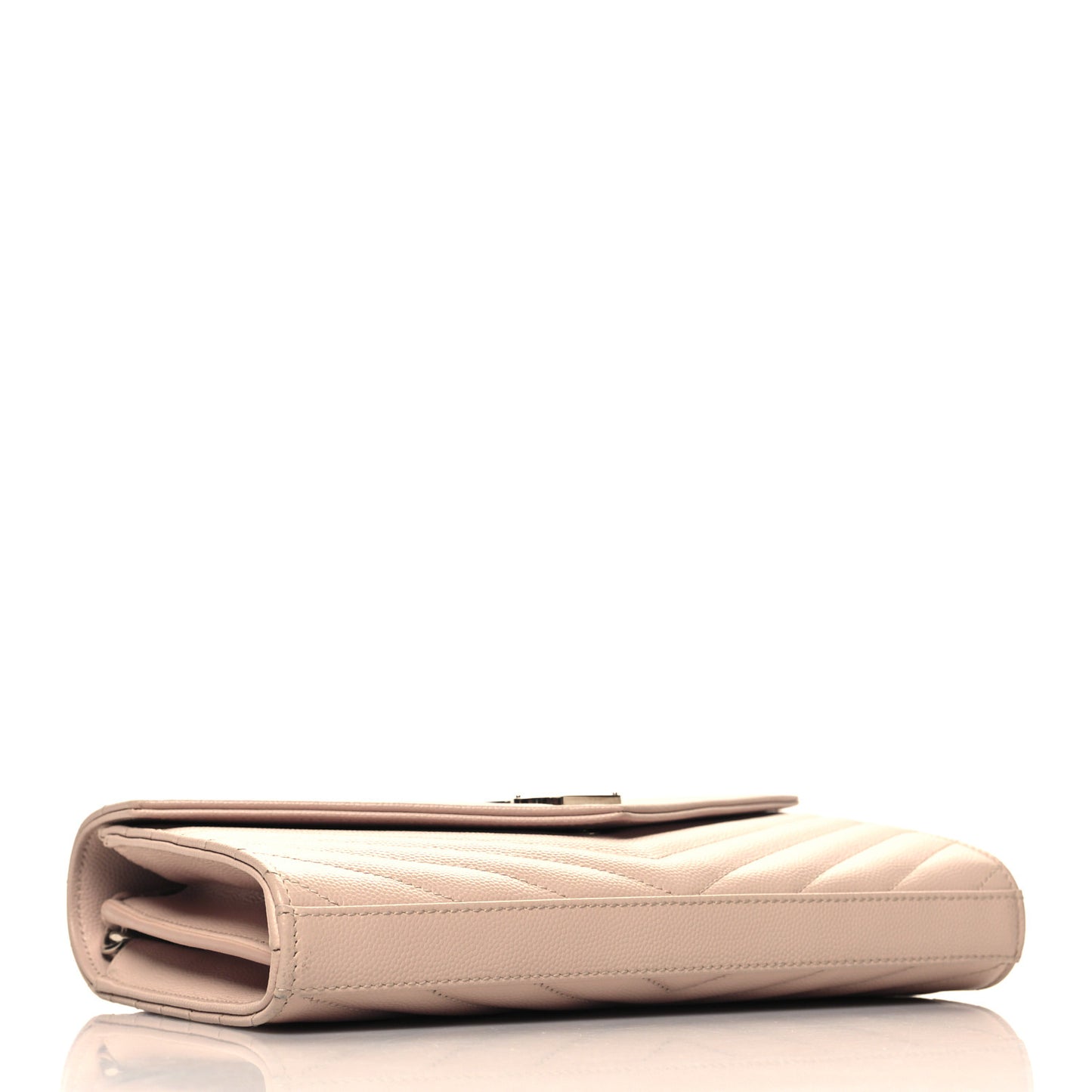 Grain De Poudre Matelasse Chevron Monogram Chain Wallet Pale Pink
