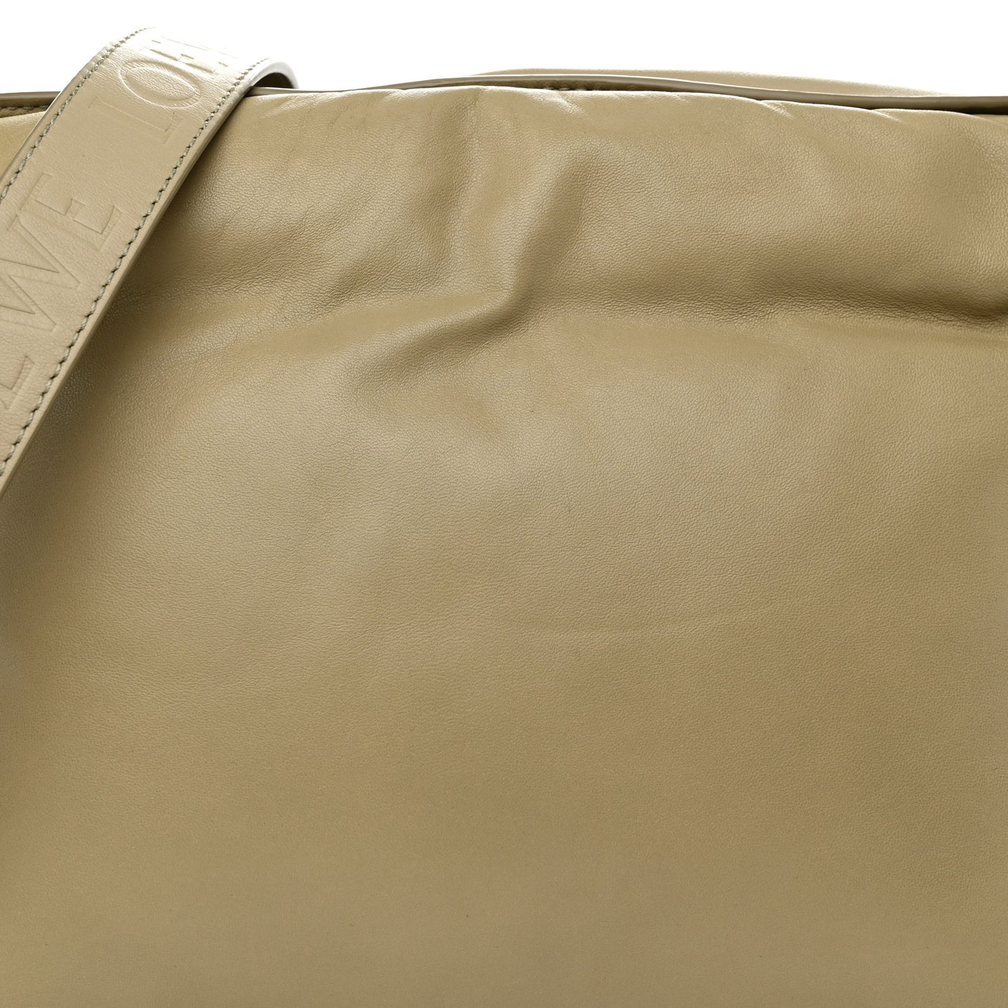 Shiny Nappa Lambskin Puffer Flamenco Knot Clutch Clay Green