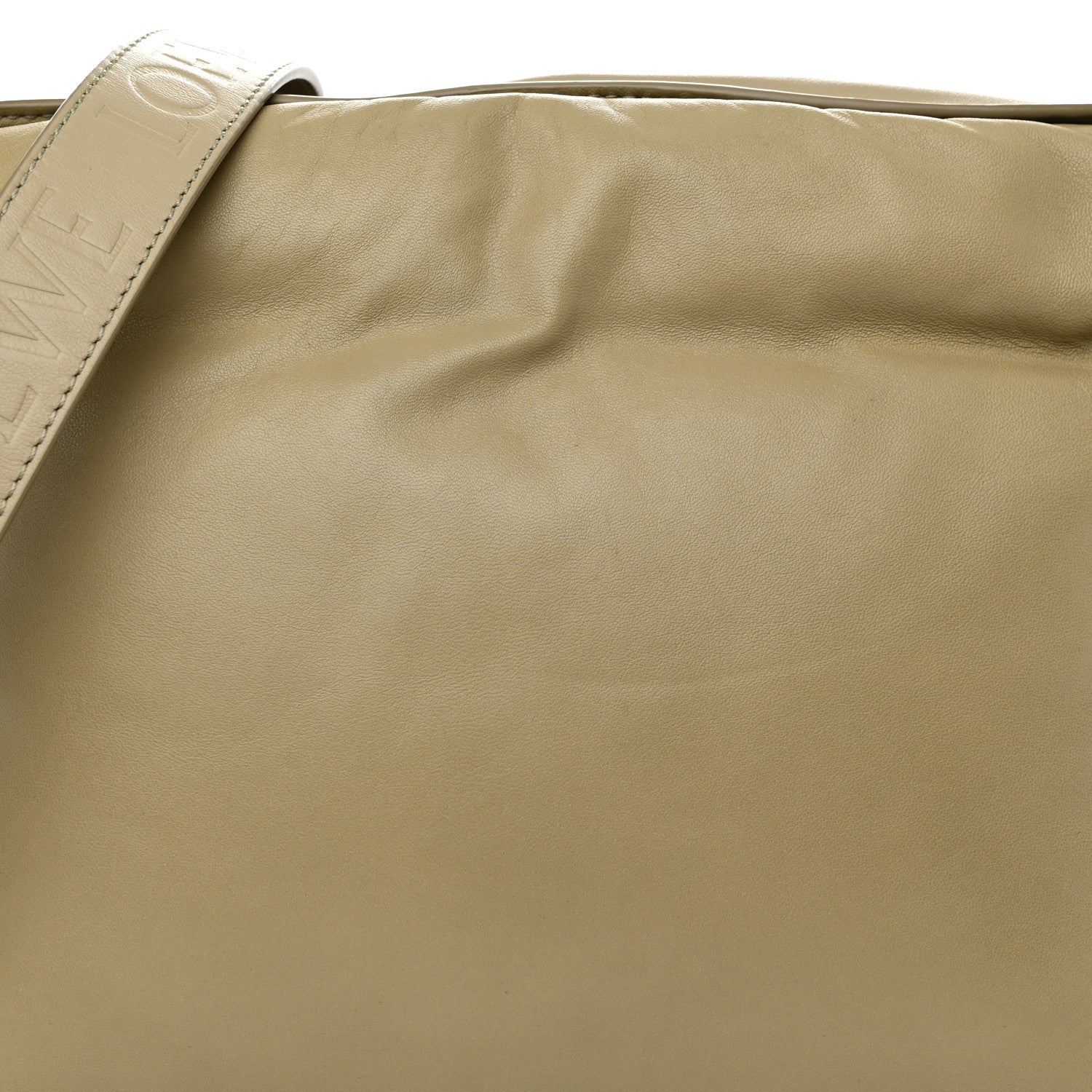 Loewe Shiny Nappa Lambskin Puffer Flamenco Knot Clutch Clay Green 7 of 9
