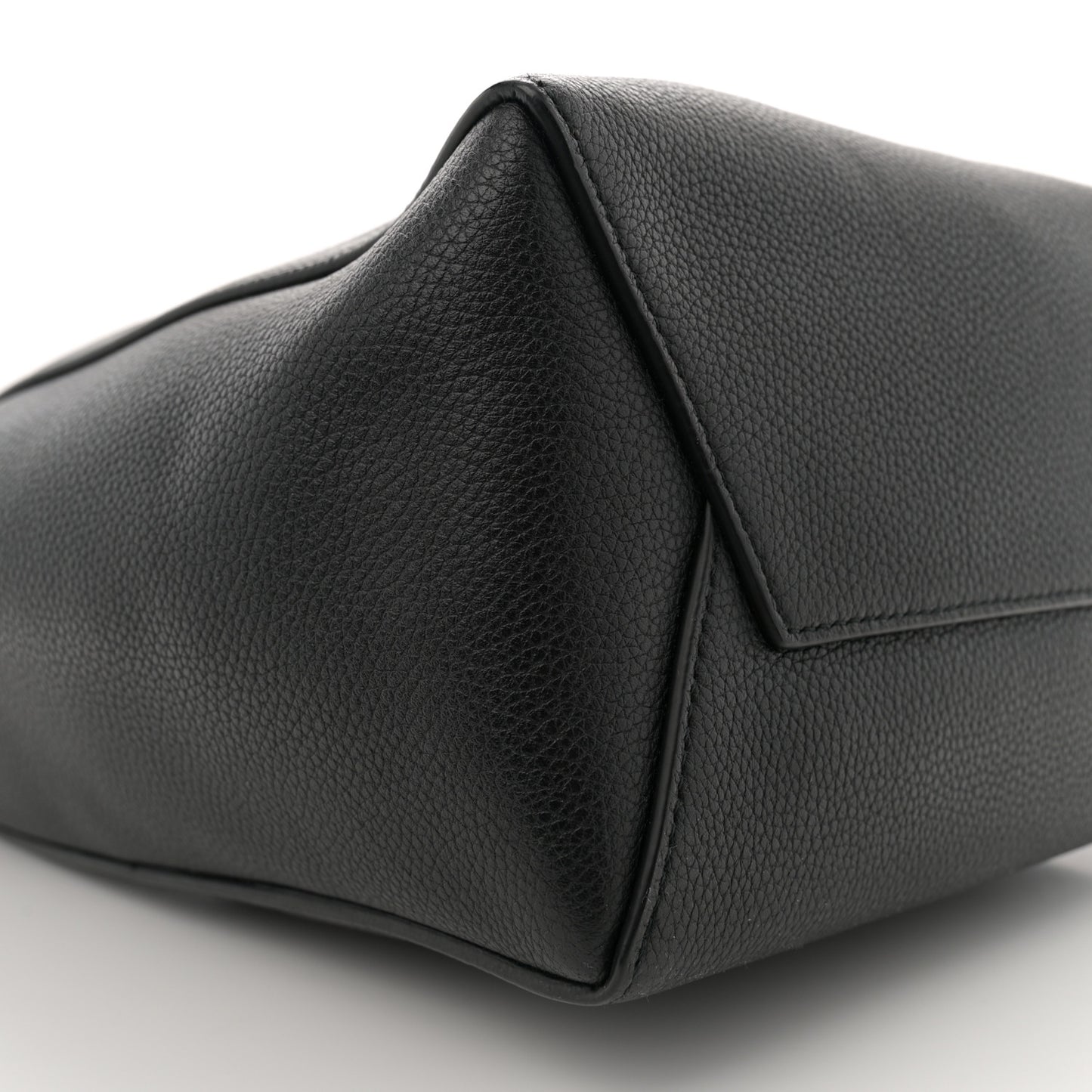 Soft Grained Calfskin Small Sangle Bucket Bag Black