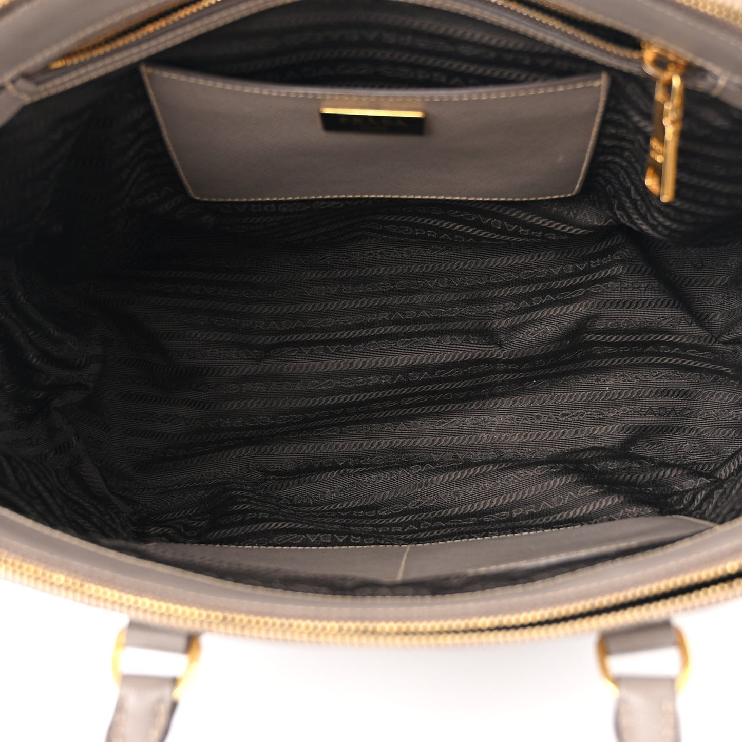 Saffiano Large Galleria Double Zip Tote Argilla
