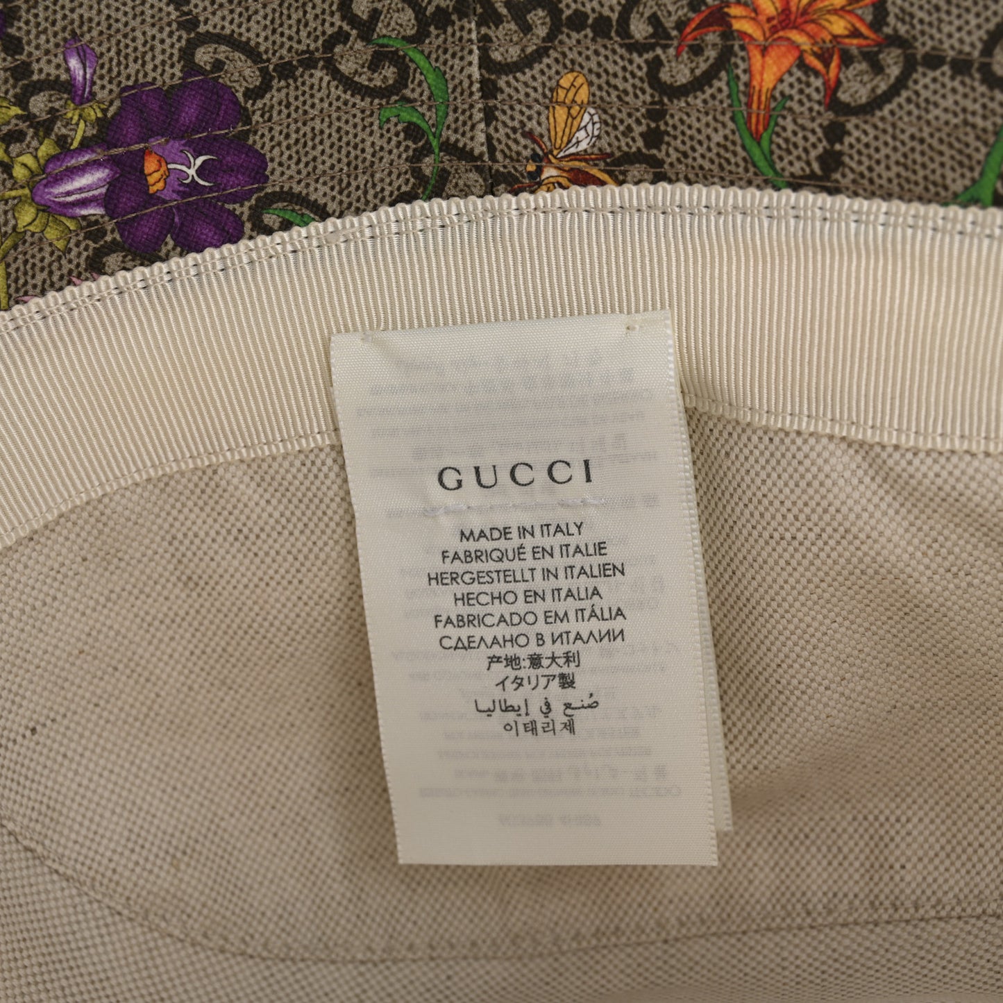 GG Supreme Monogram Flora Fedora Hat L White