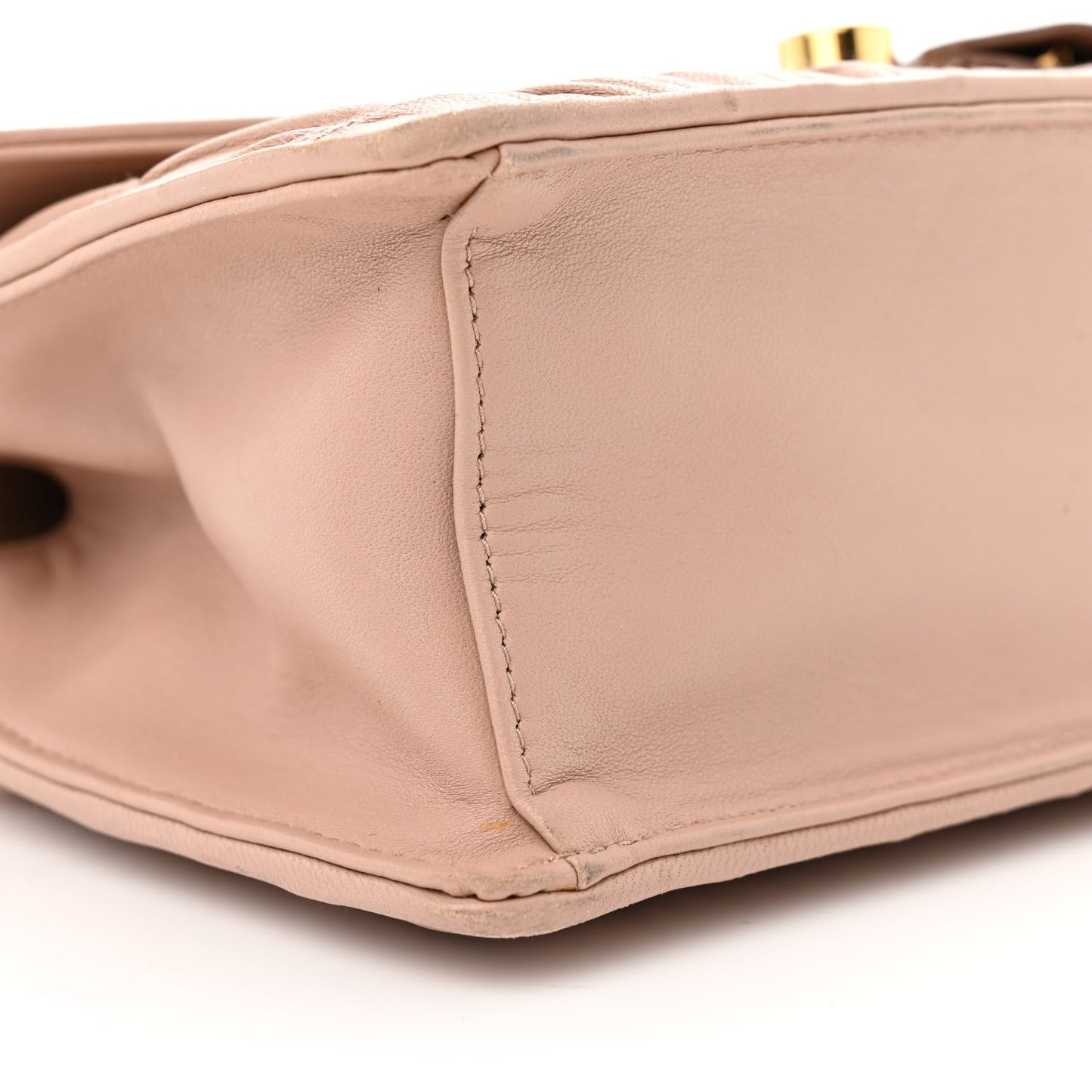 Nappa Gaufre Sound Flap Crossbody Shoulder Bag Cipria