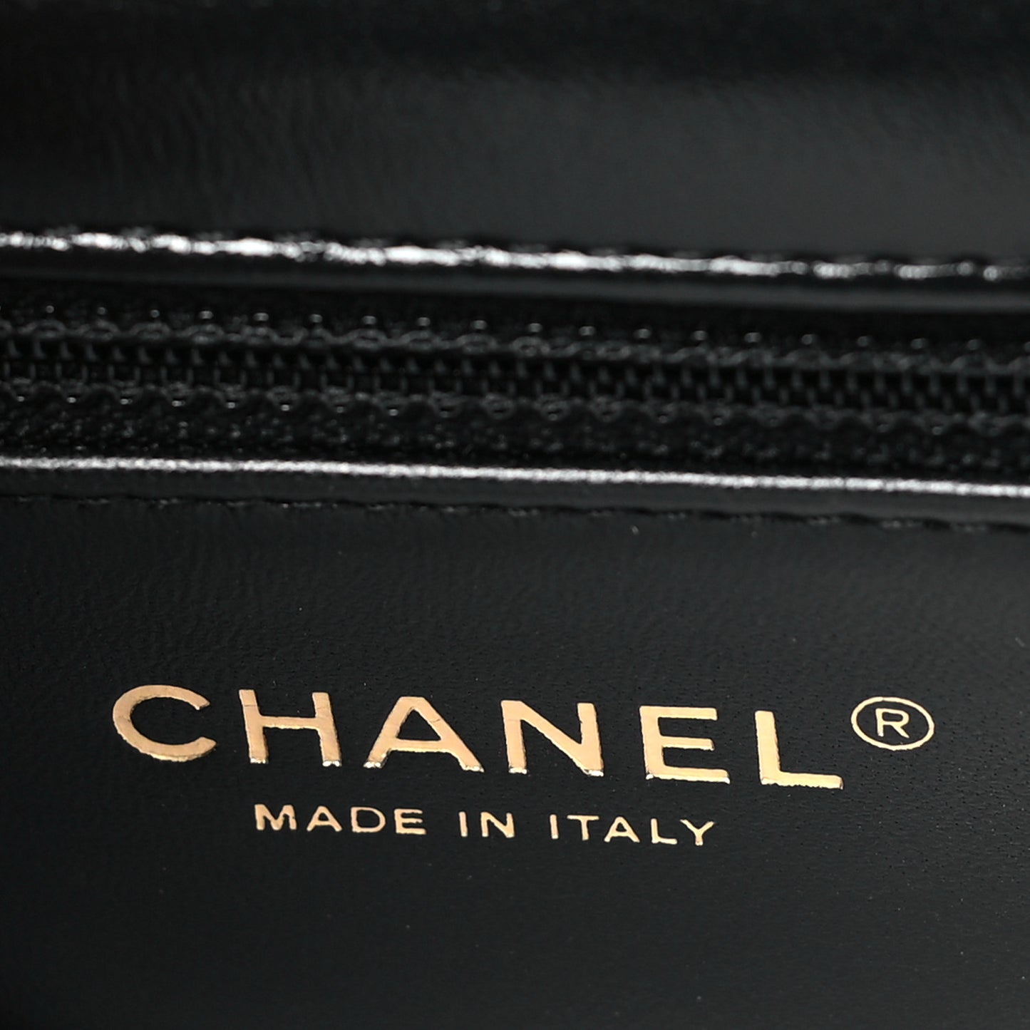 Shiny Lambskin Quilted Golden Links Top Handle Flap Black