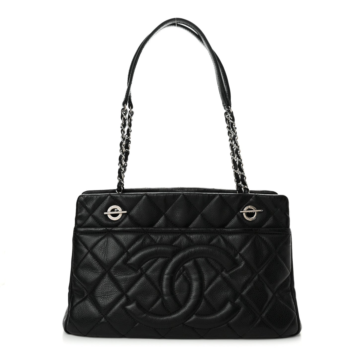 Caviar Quilted Timeless CC Soft Tote Black