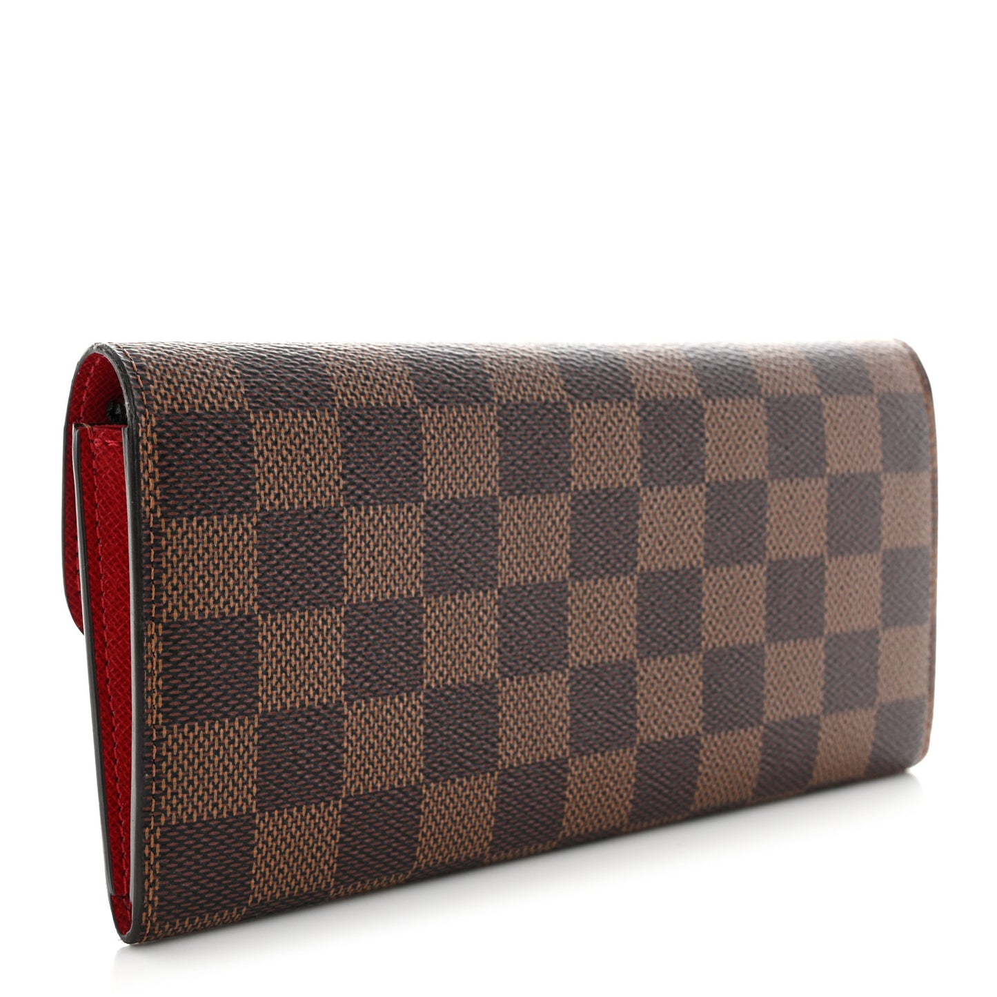 Damier Ebene Emilie Wallet Red
