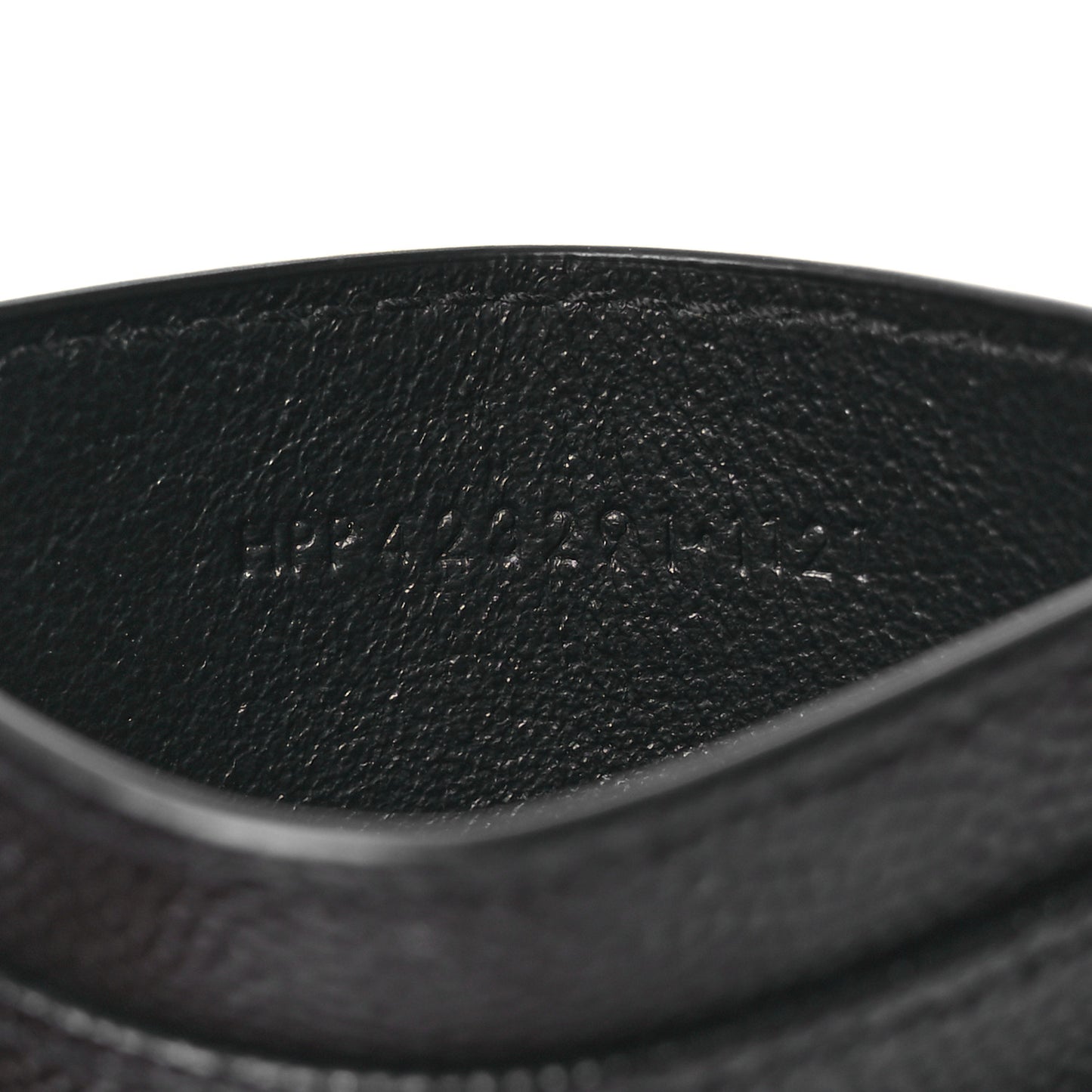 Grain De Poudre Matelasse Chevron Monochrome Monogram Credit Card Case Black