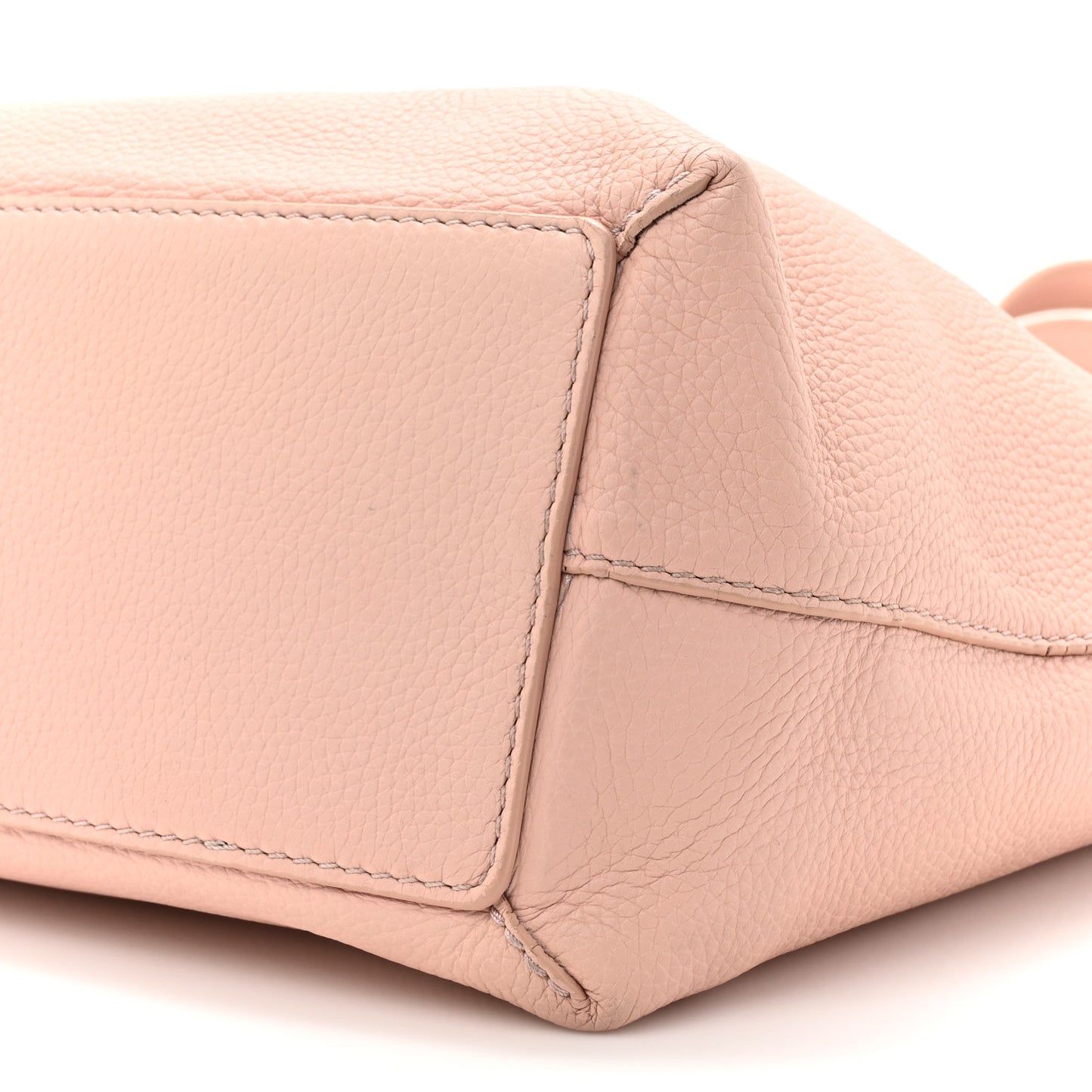 Grainy Calfskin Remington Tote Pale Ash Rose