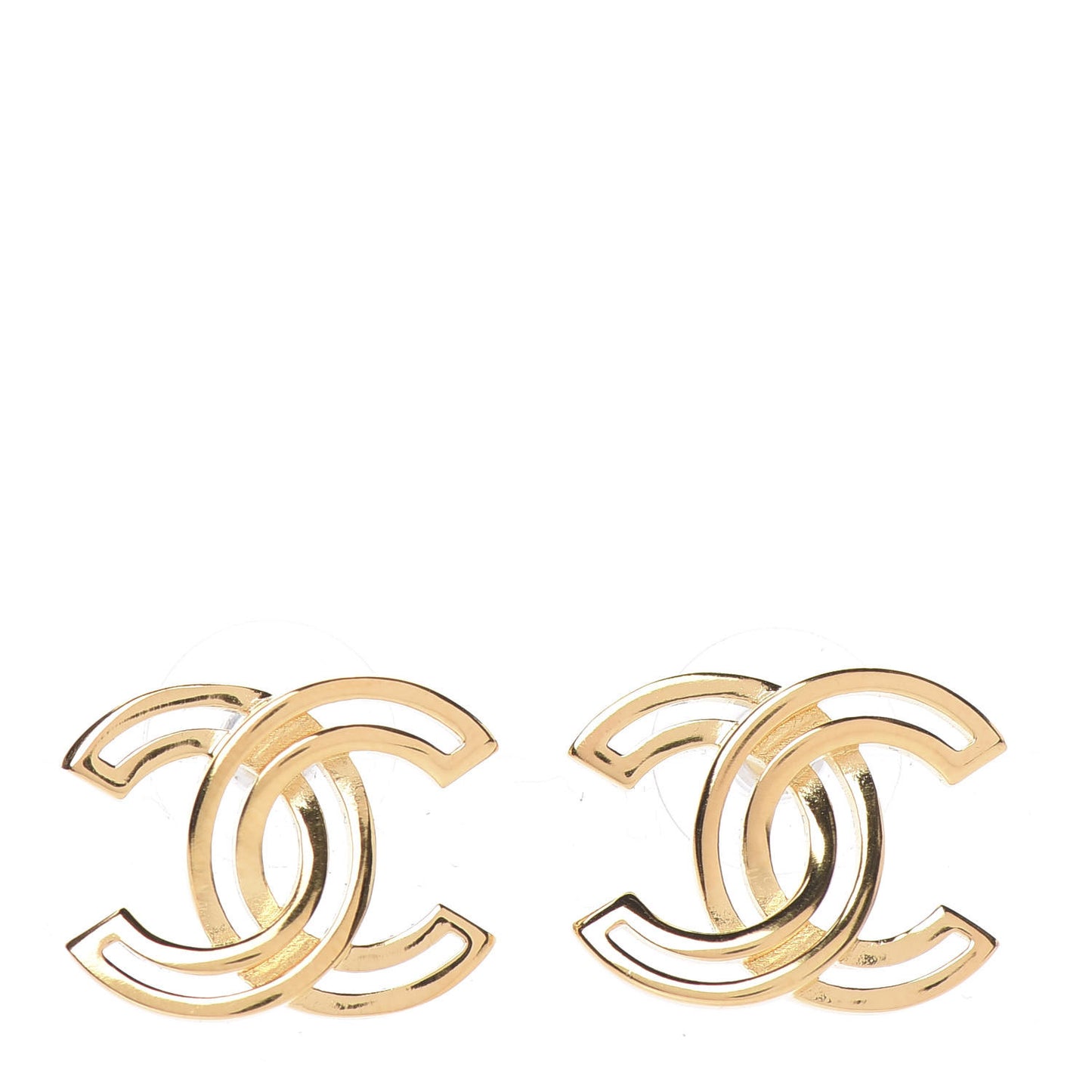 Metal Obazine CC Earrings Gold