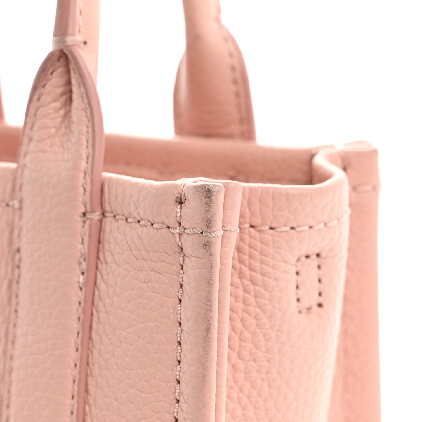 Grained Calfskin Micro The Tote Bag Rose