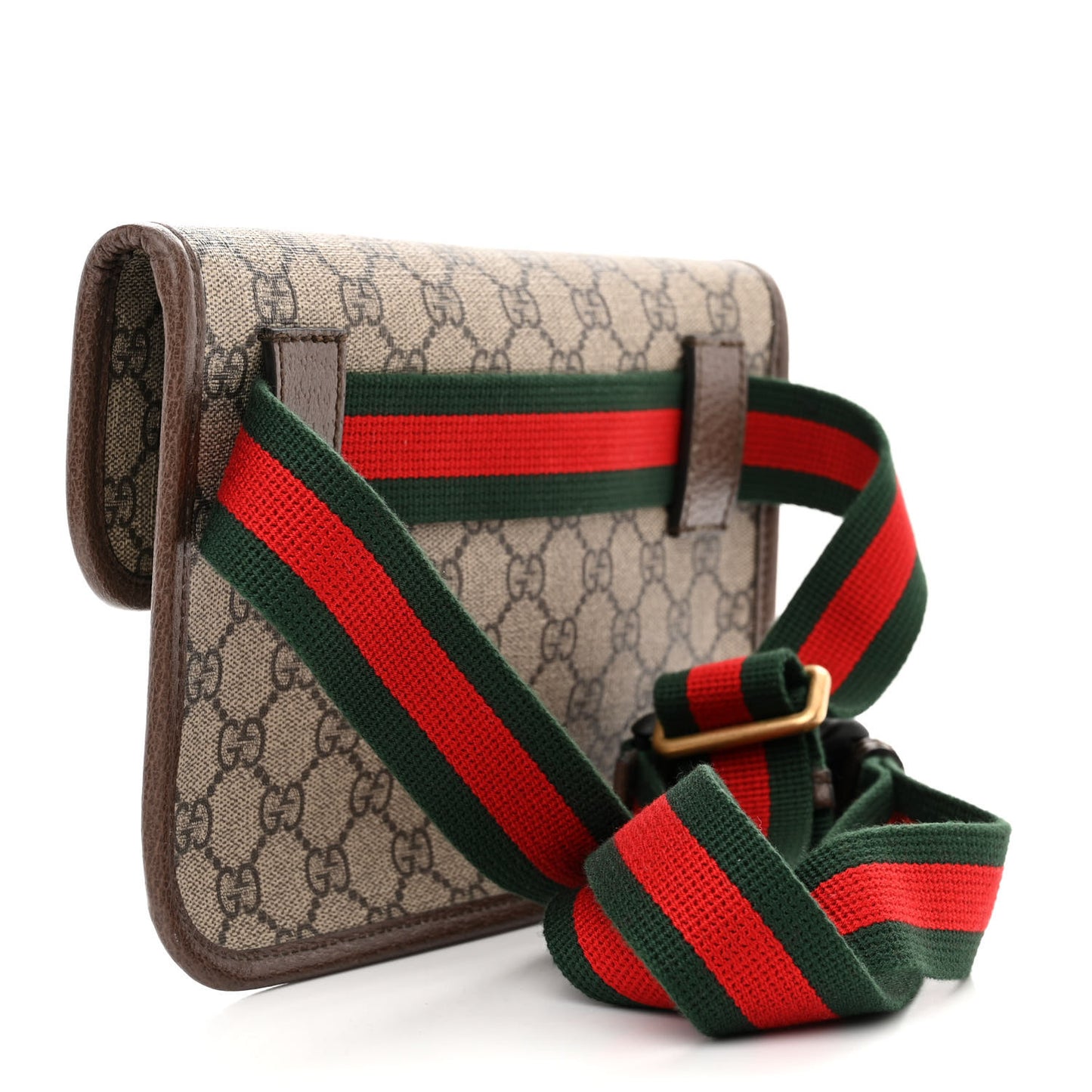 GG Supreme Monogram Neo Vintage Web Belt Bag Brown