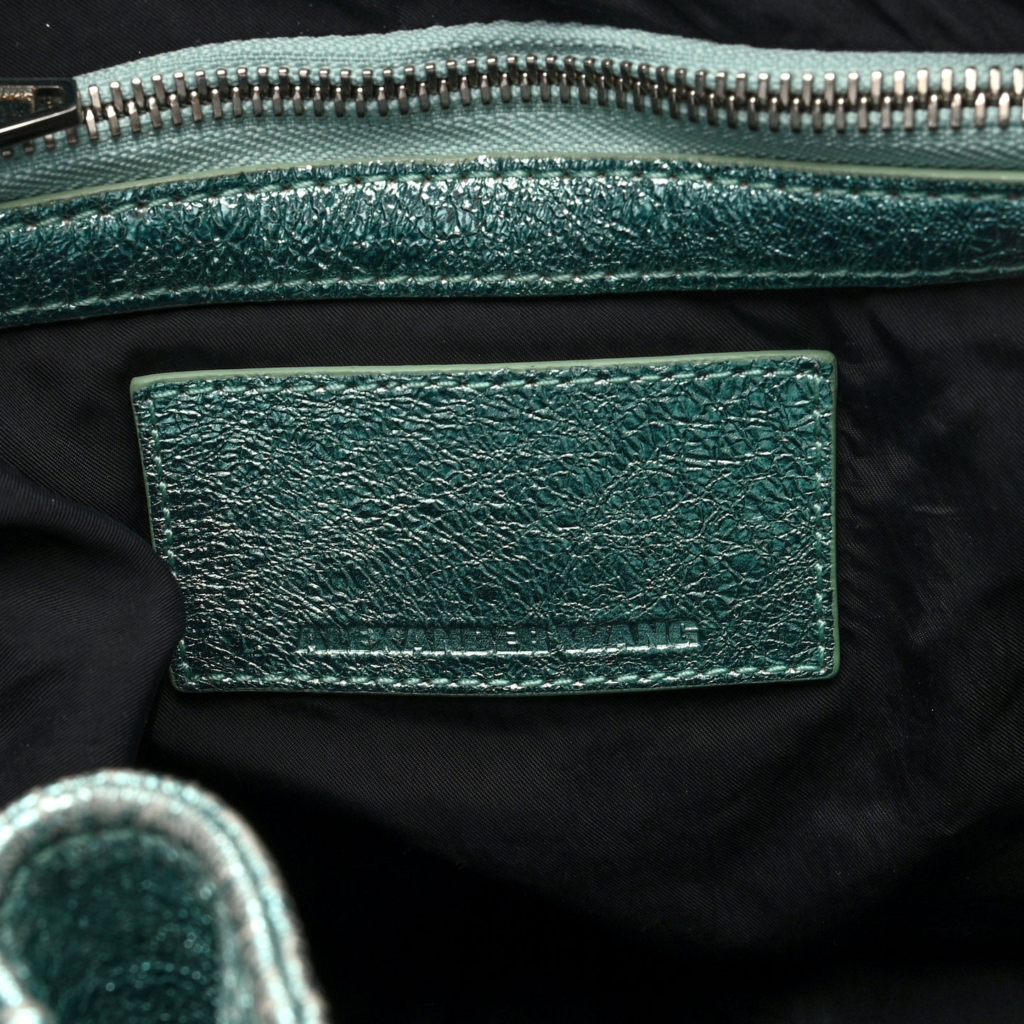 Metallic Calfskin Marti Backpack Bag Light Blue Rhodium Hardware