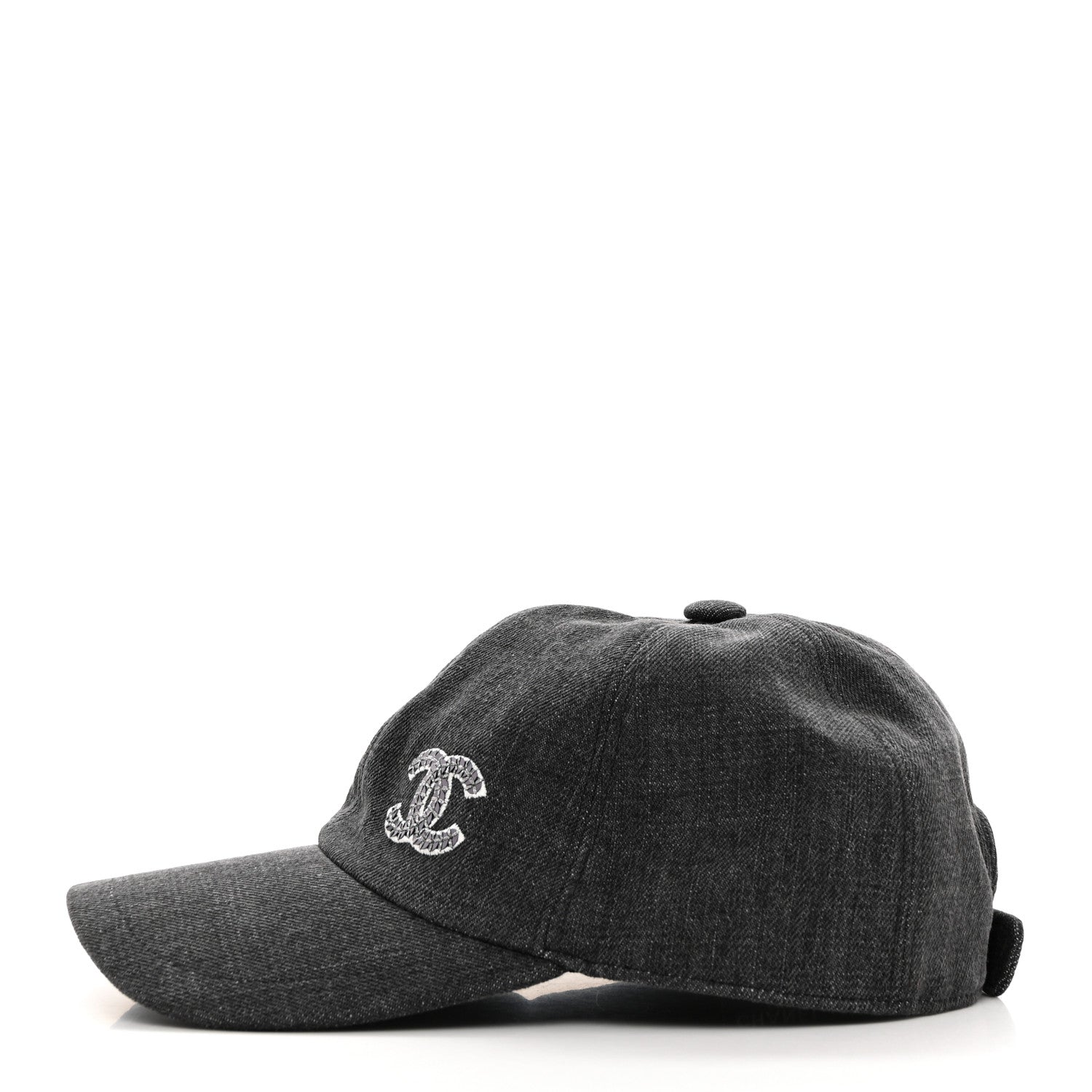 Chanel Cotton Sequin CC Cap Hat Black 4 of 9