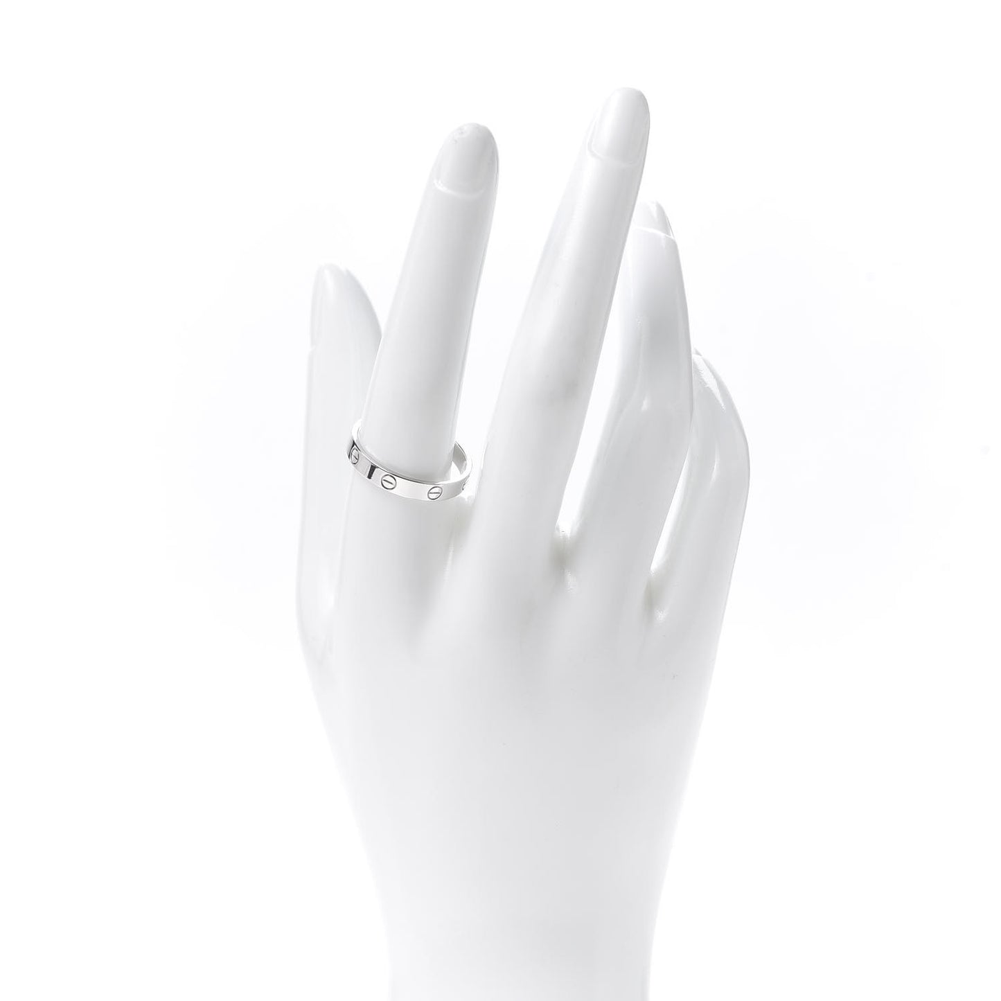 18K White Gold 3.5mm LOVE Wedding Band Ring 61 9.5