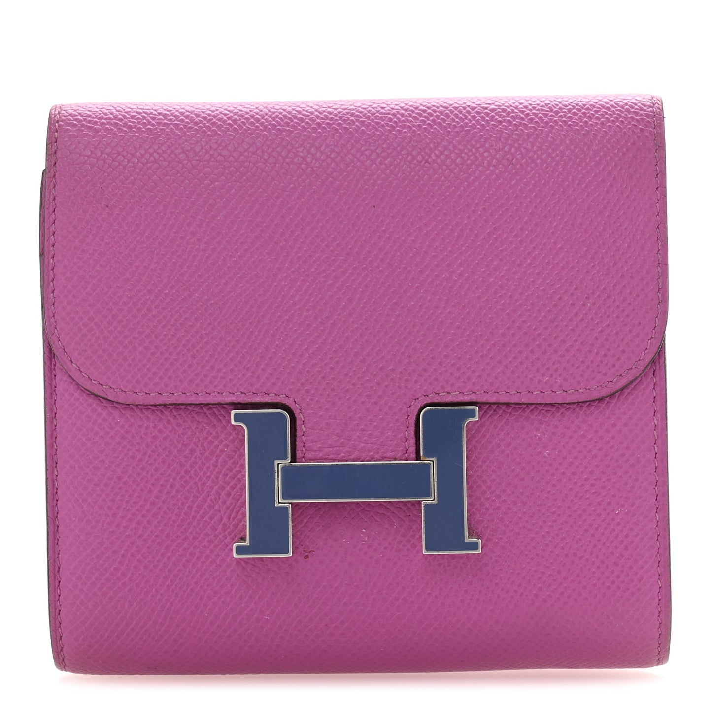Epsom Enamel Constance Short Wallet Magnolia Bleu Brighton