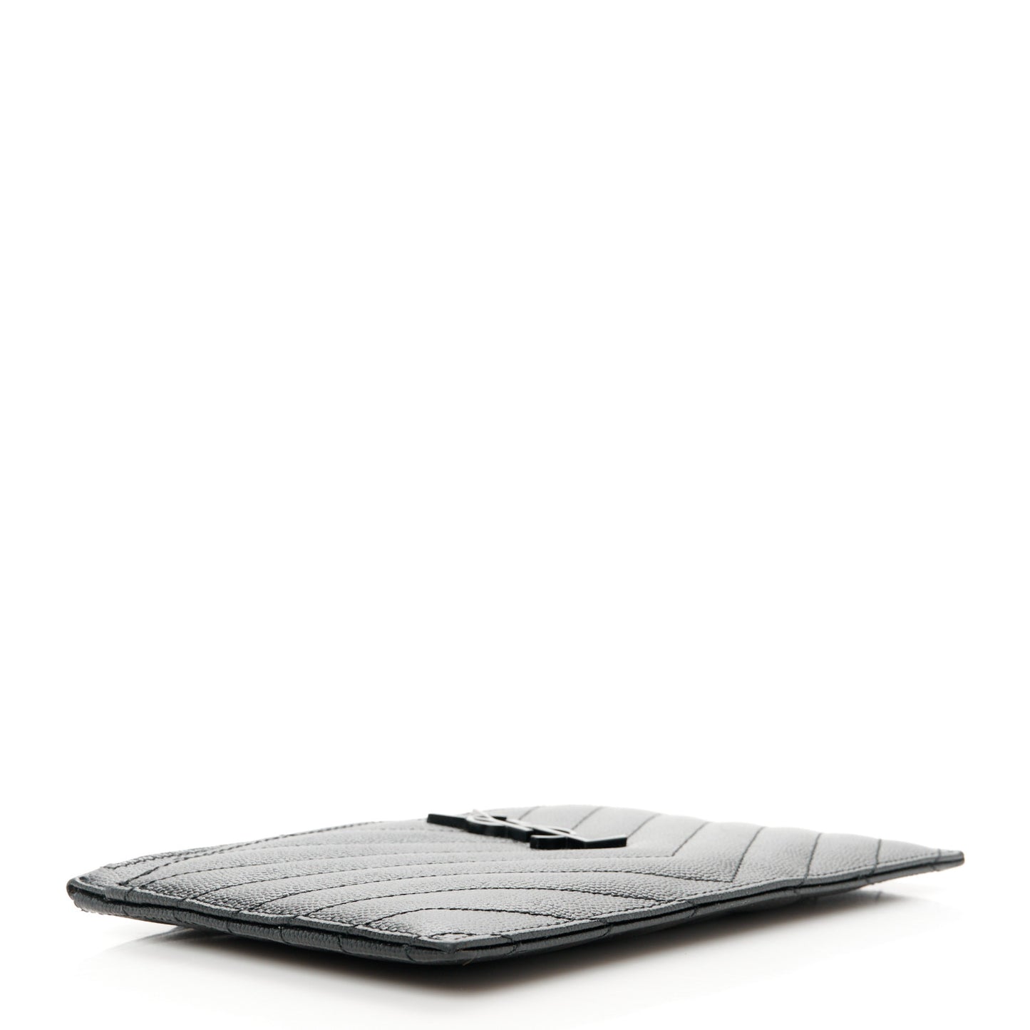 Grain De Poudre Chevron Monogram Monochrome Bill Pouch Black