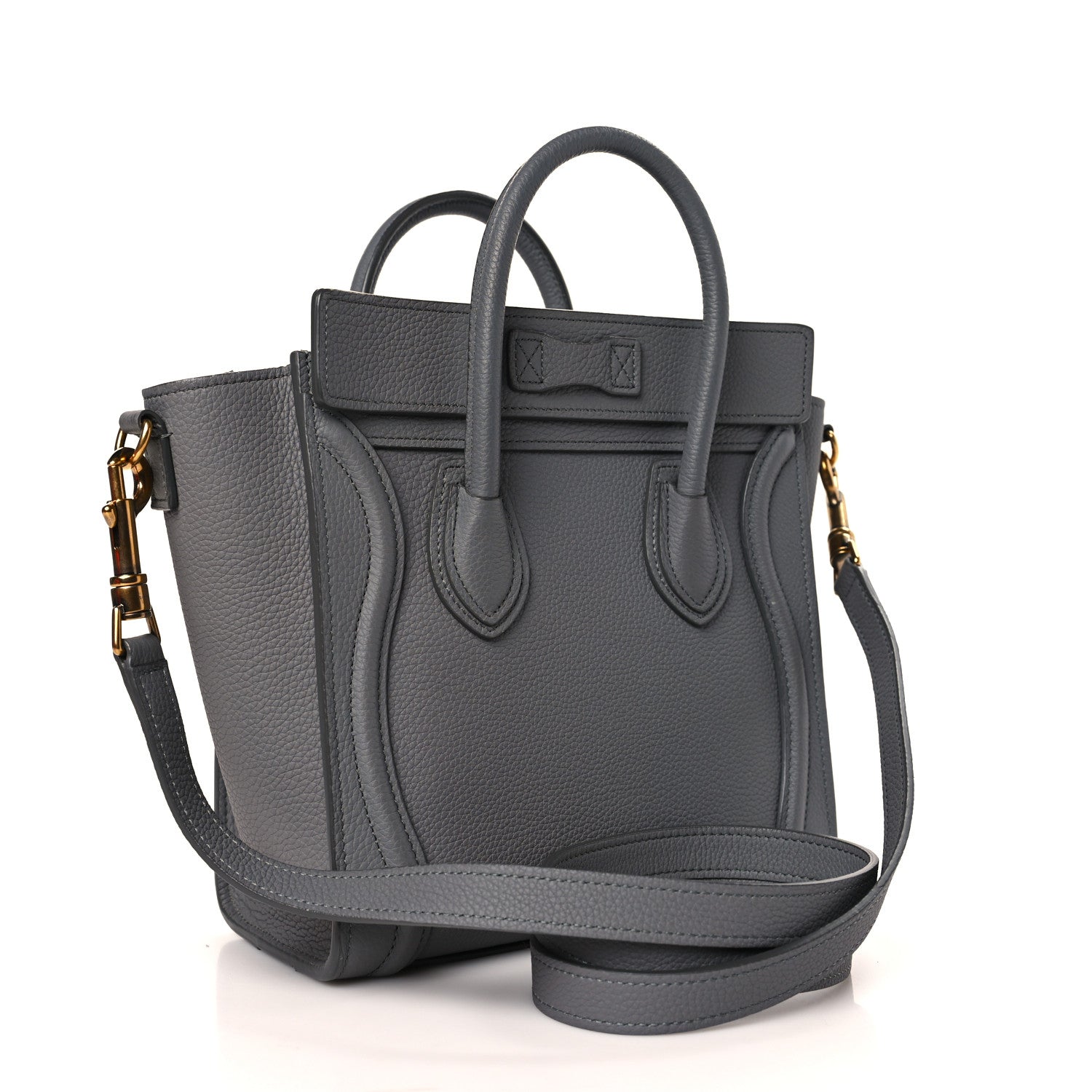 Celine Baby Drummed Calfskin Nano Luggage Kohl 3 of 10