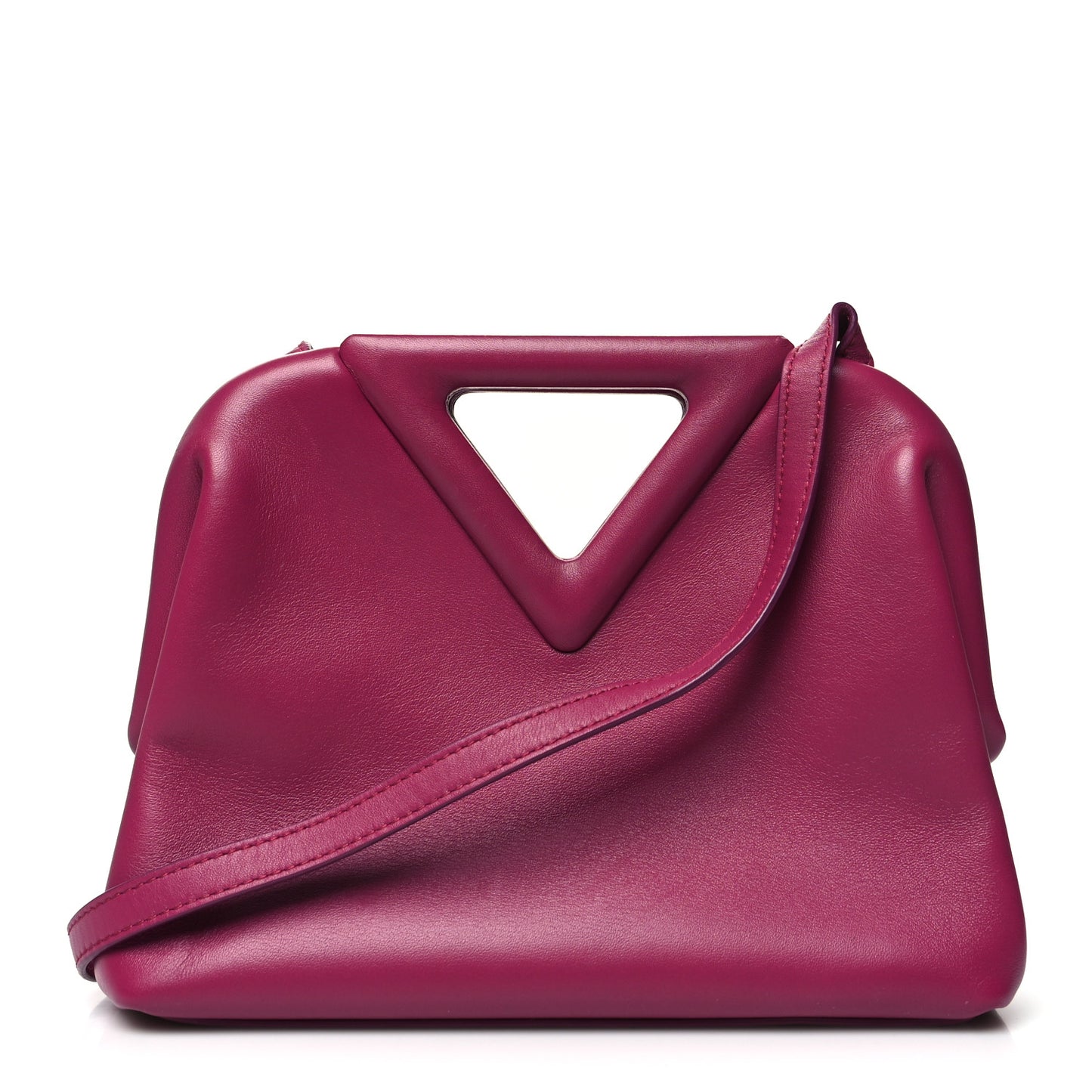 Calfskin Small The Point Triangle Bag Cinnabar
