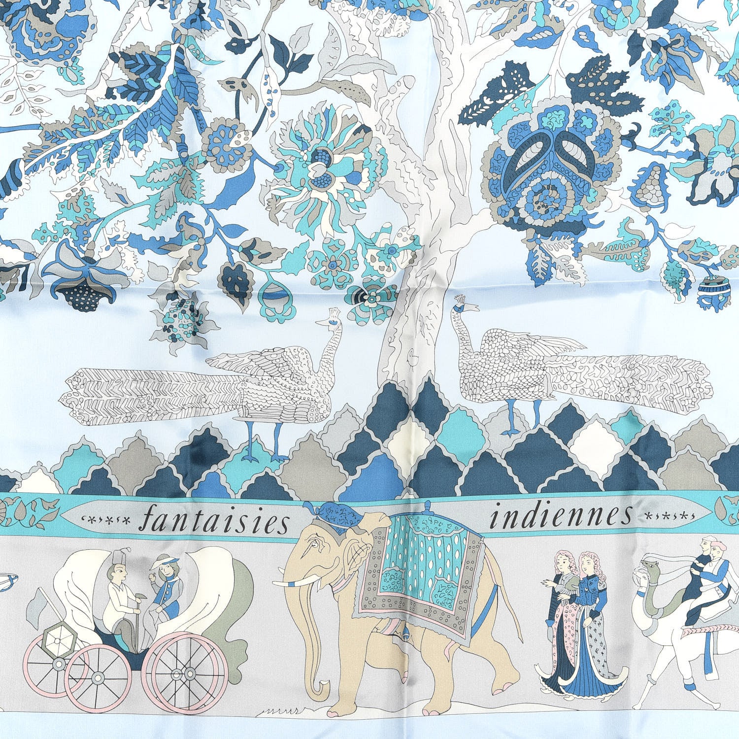 Hermes Silk Fantaisies Indiennes Shawl 140 4 of 6