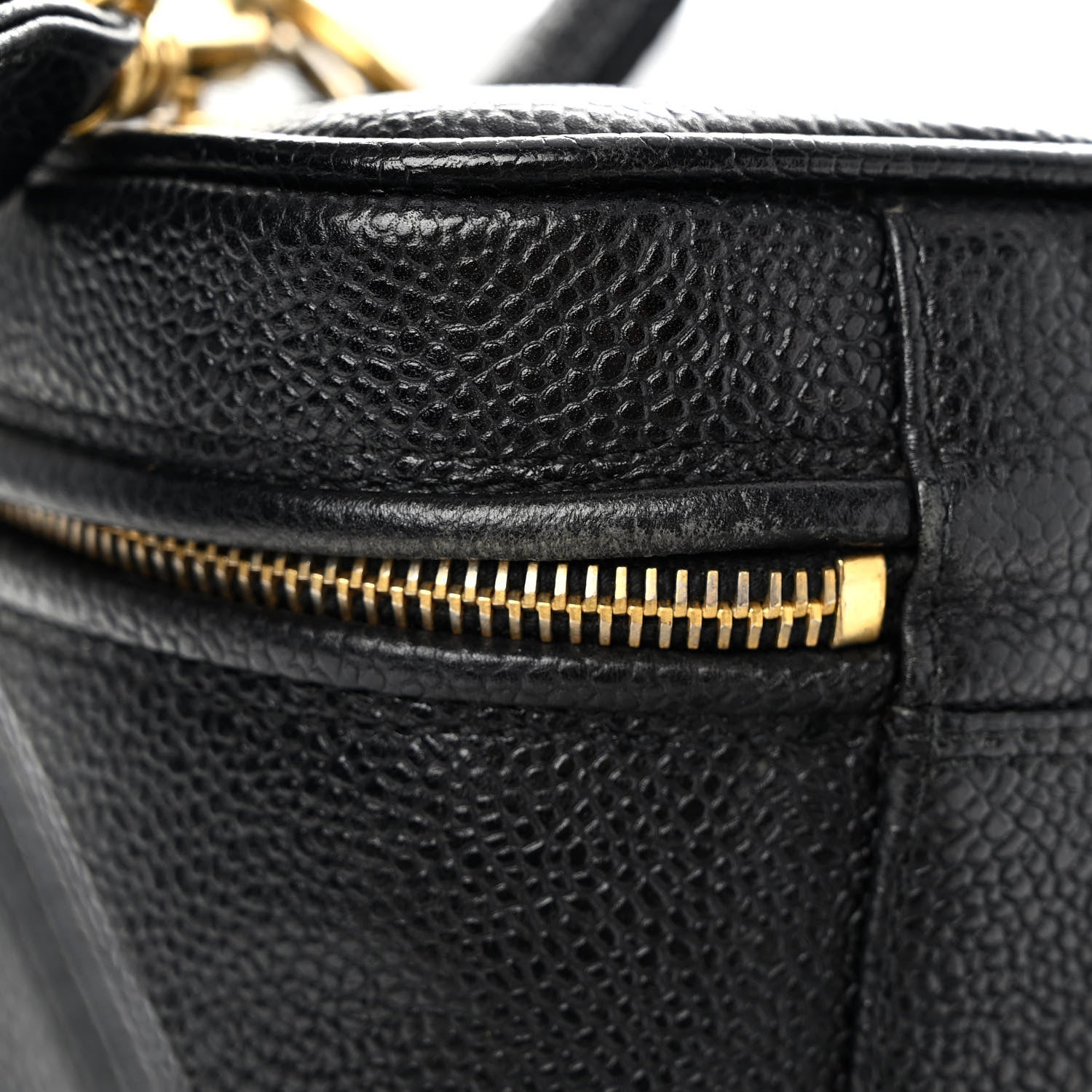 Chanel Caviar CC Vanity Train Case Black 10 of 11