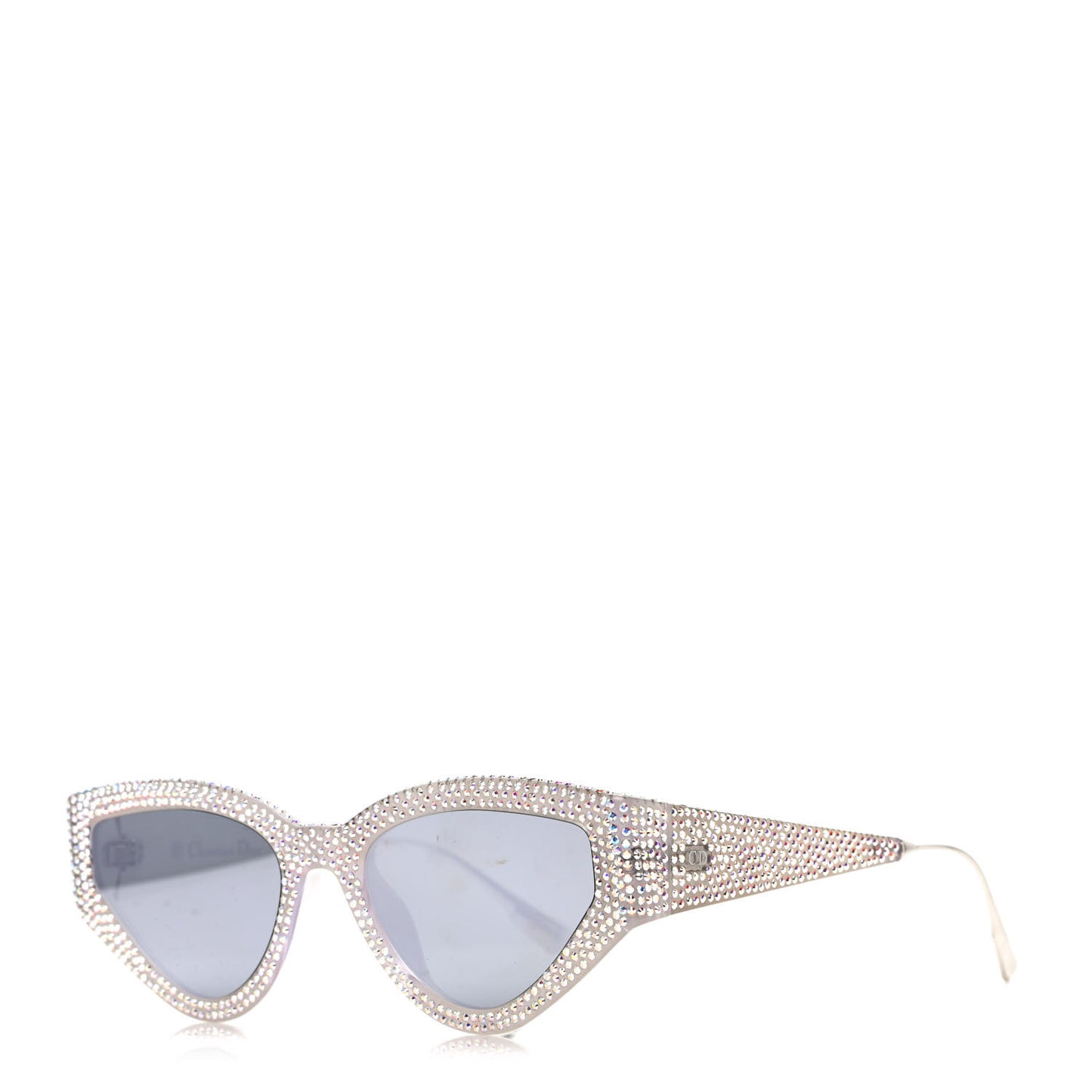 Acetate Crystal CatStyleDior1S Sunglasses Silver