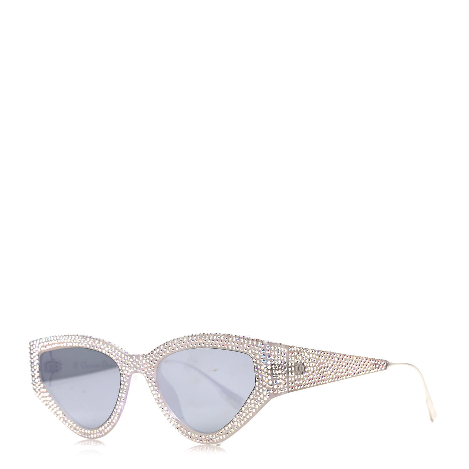 Christian Dior Acetate Crystal CatStyleDior1S Sunglasses Silver 1 of 7