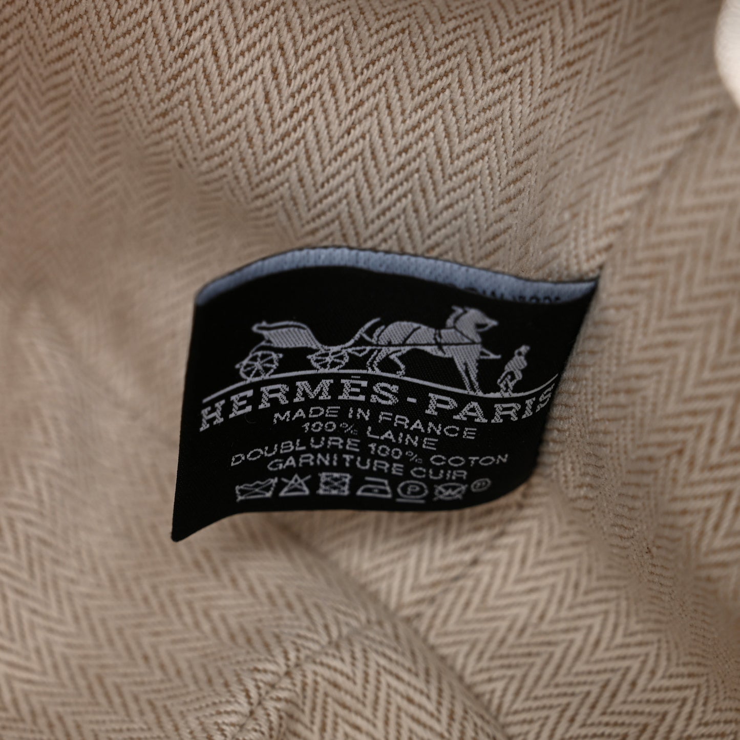 Wool Small Bride-A-Brac H Natte Pouch Bleu Abysse