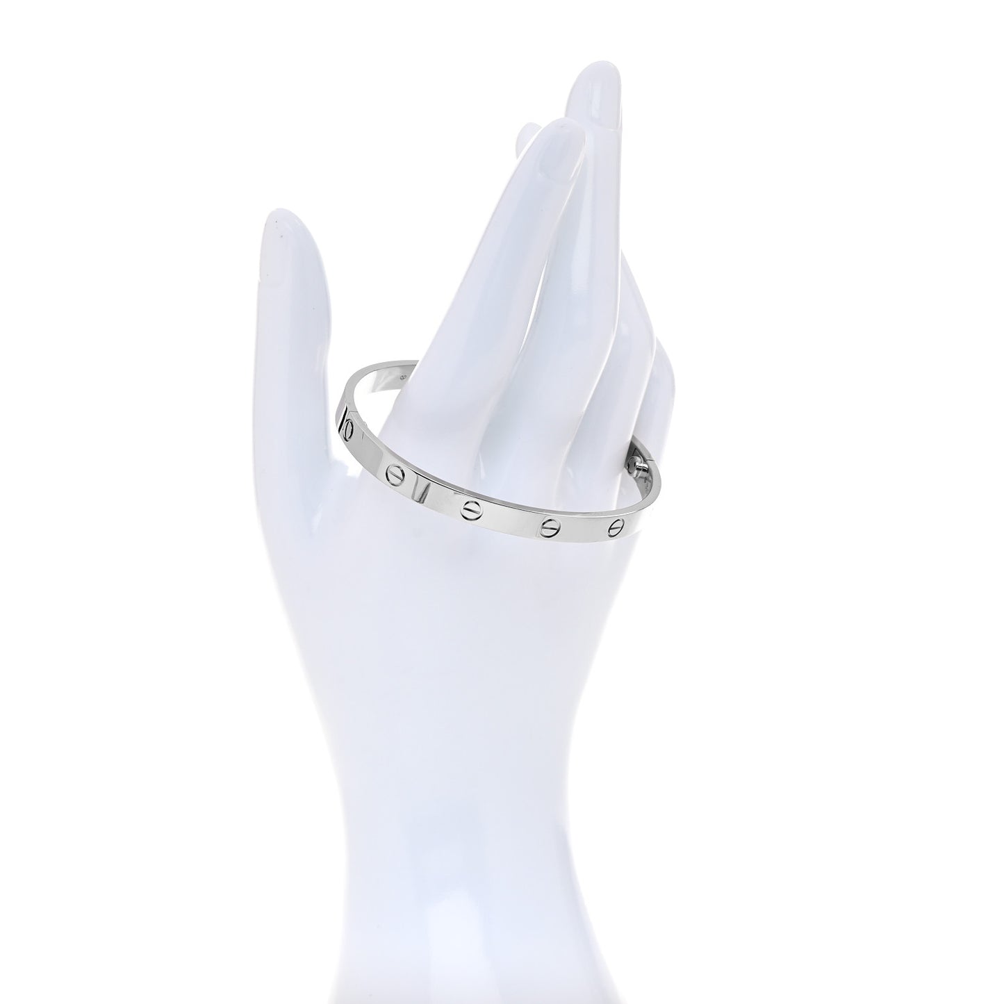 18K White Gold LOVE Bracelet 19