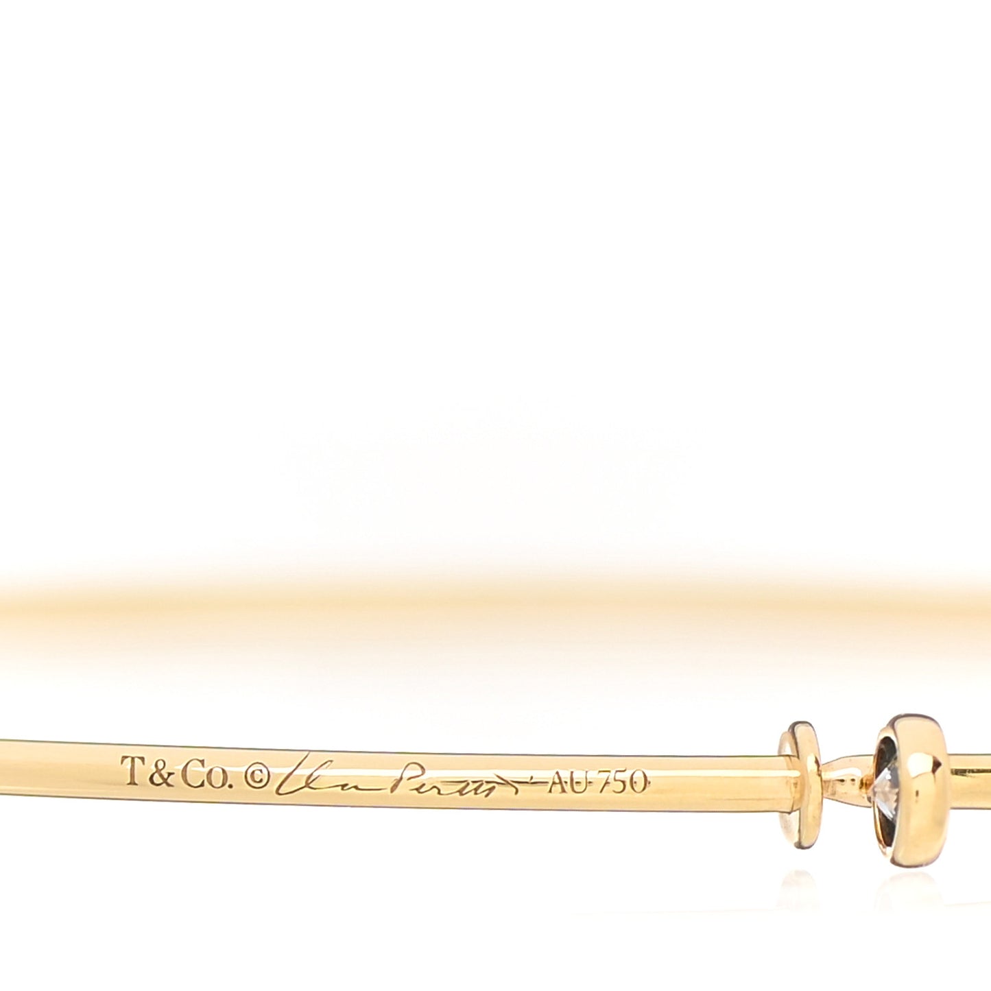 18K Yellow Gold Diamond Large Elsa Peretti Hoop Earrings