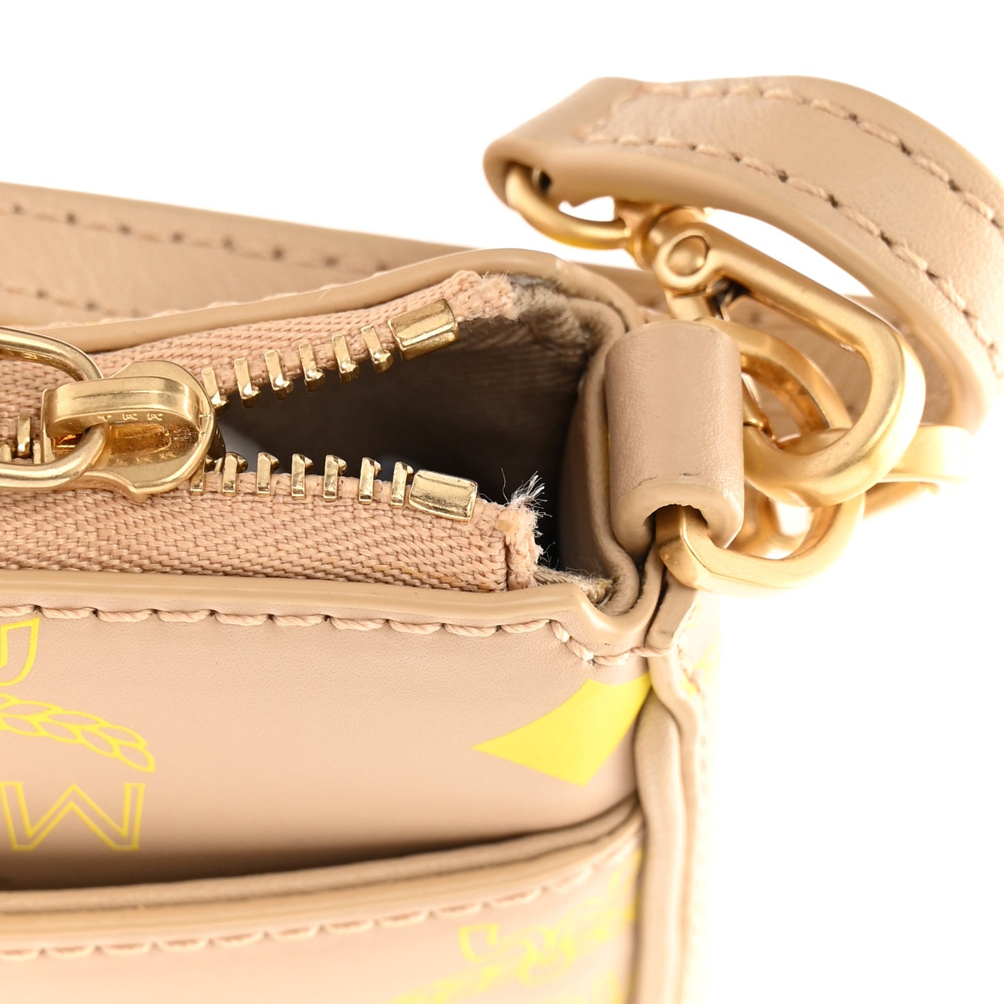 Calfskin Color Splash Mini Pouch on Chain Croissant