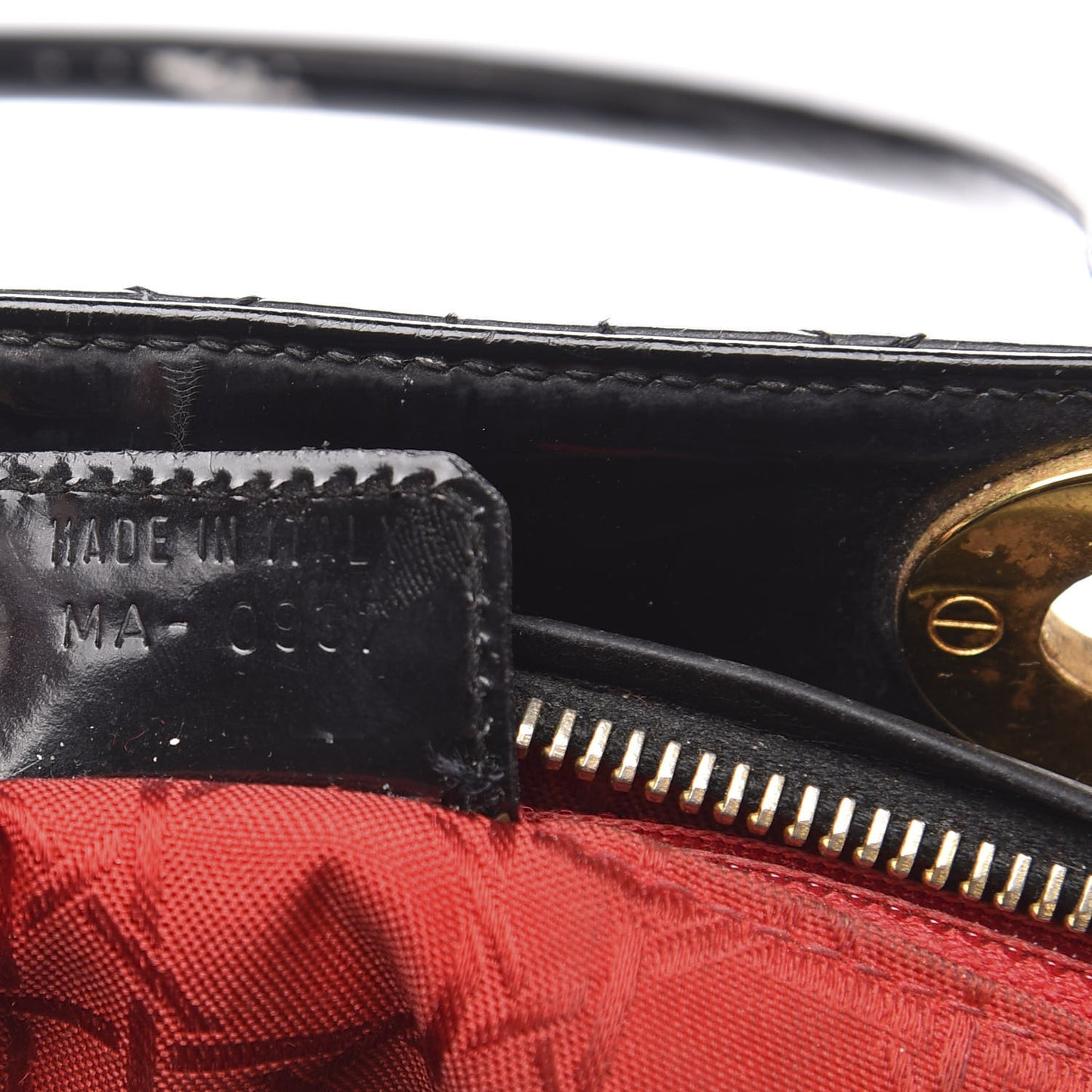 Patent Cannage Medium Lady Dior Black