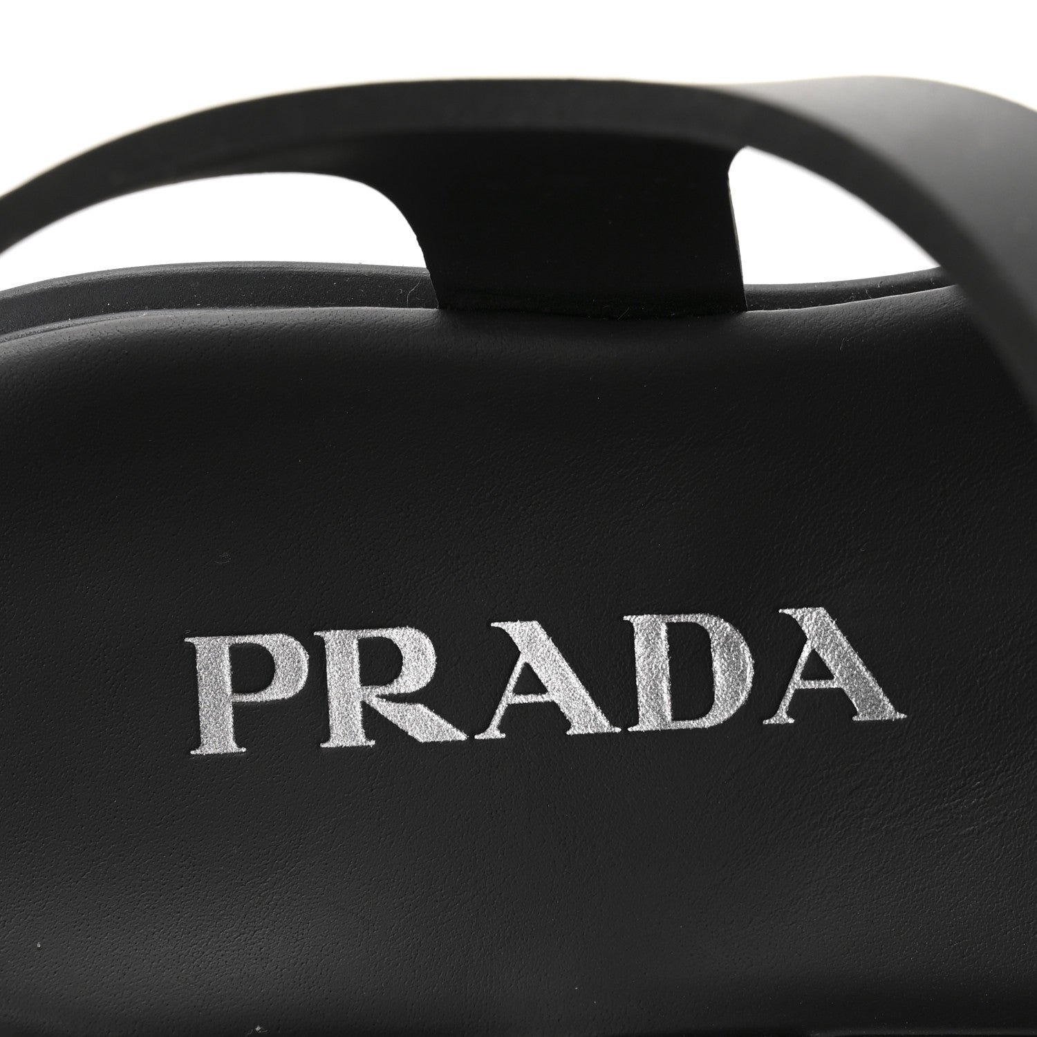 Prada Foam Rubber Triangle Logo Monolith 55mm Sandals 38 Black 8 of 11